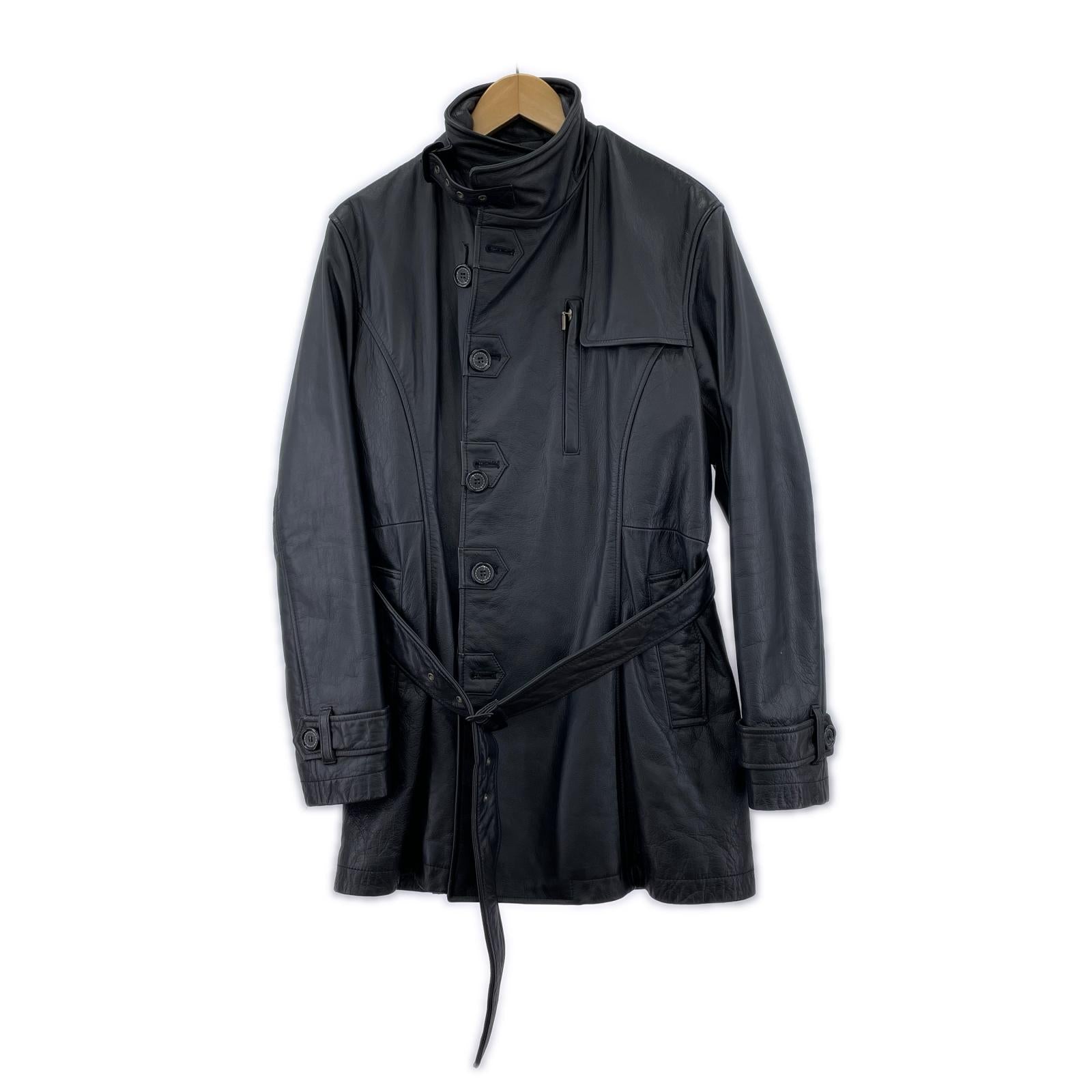 レザージャケット MORGAN レザーコート M ブラック