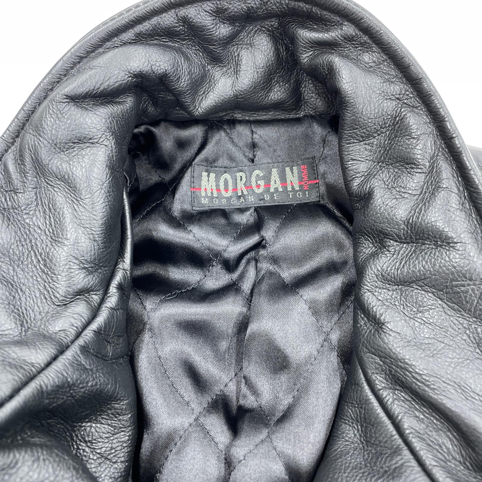レザージャケット MORGAN レザーコート M ブラック