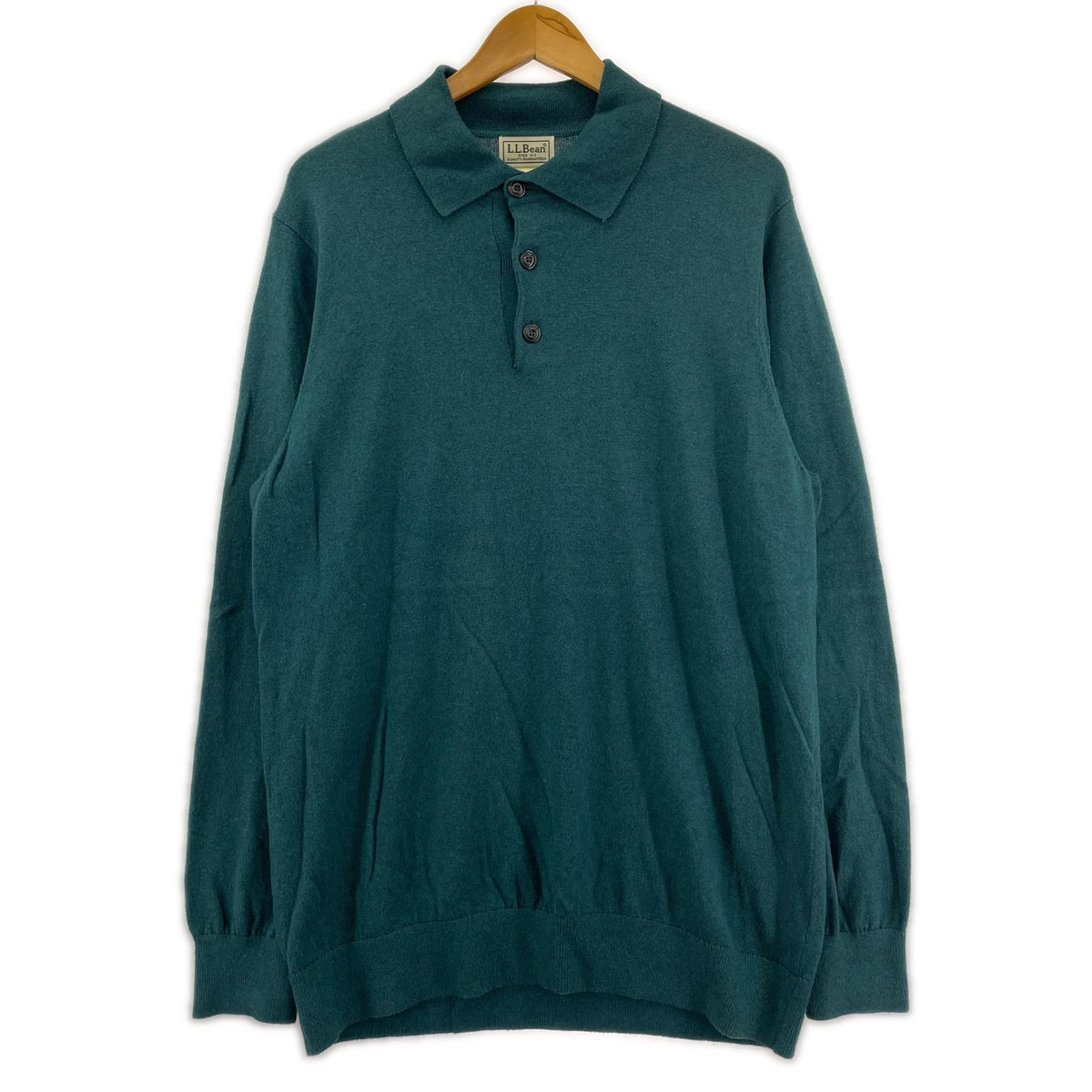 長袖Ｔシャツ 90s ﾆｯﾄﾎﾟﾛｼｬﾂ 緑(M) グリーン