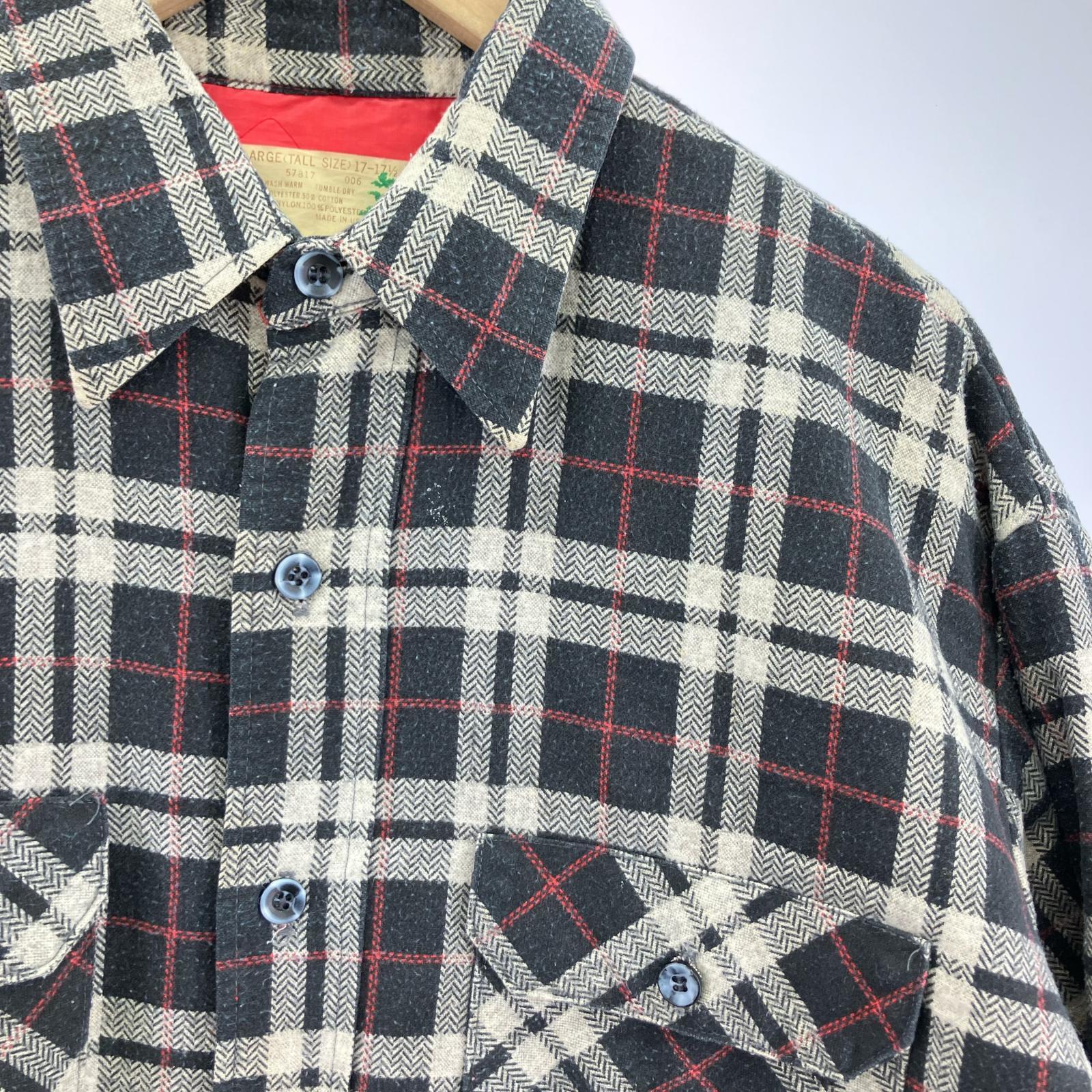 長袖シャツ 70s sears PREMA-PREST チェックシャツ(XL) マルチカラー