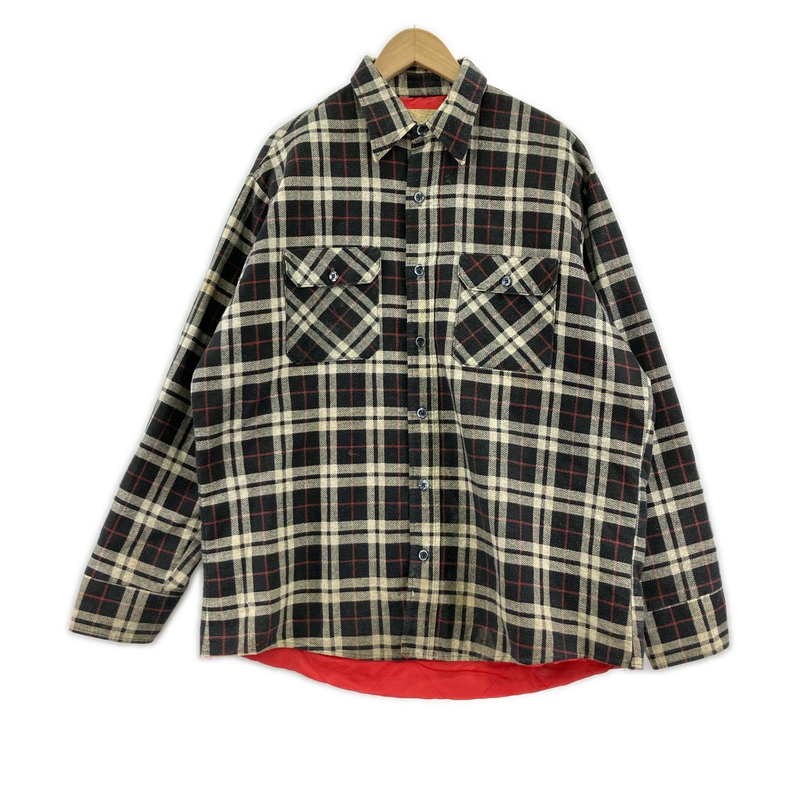 長袖シャツ 70s sears PREMA-PREST チェックシャツ(XL) マルチカラー