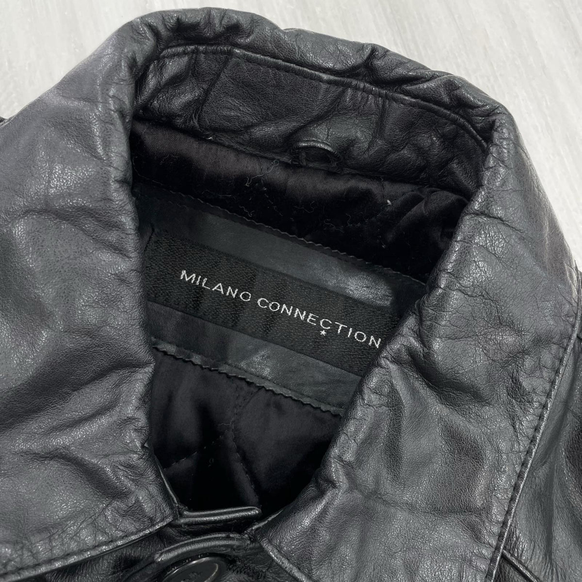 レザージャケット milano connection　レザージャケット　黒 M ブラック