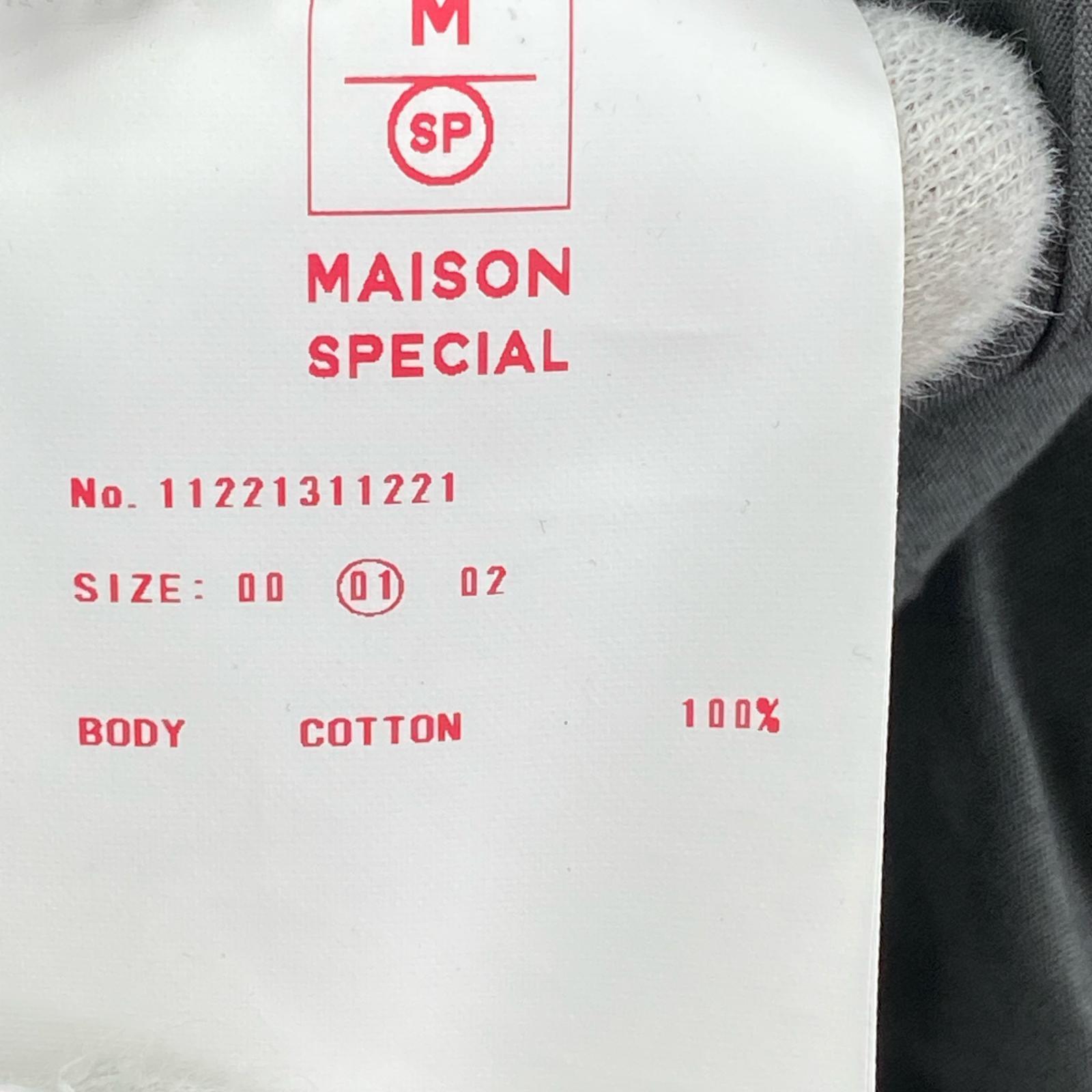 半袖シャツ MAISON SPECIAL 切替カッティングデザインシャツ 01 グレー グレー
