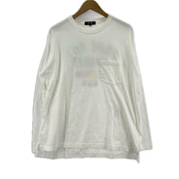 長袖Ｔシャツ ﾊﾞｯｸﾌﾟﾘﾝﾄ 白 L L ホワイト