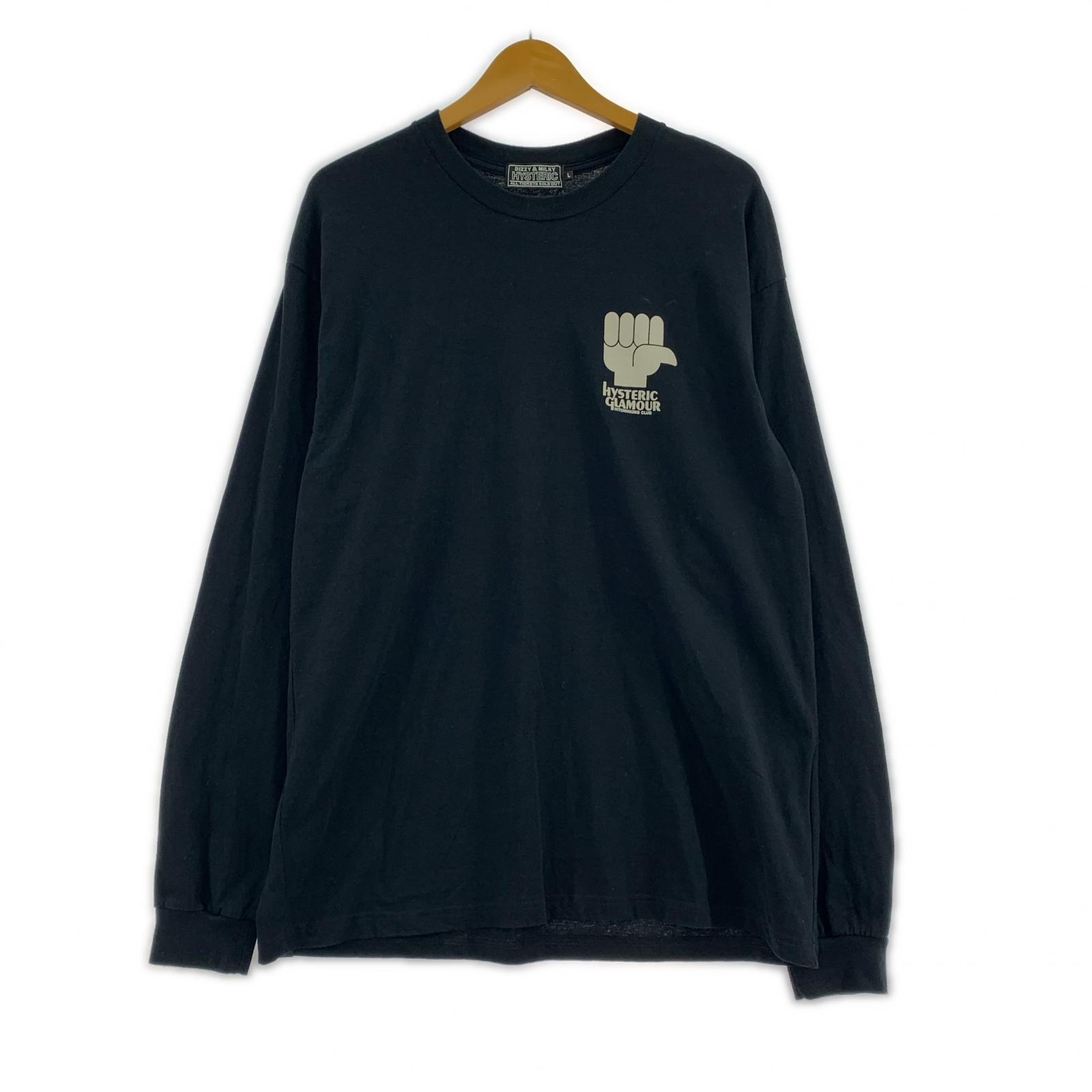 長袖Ｔシャツ HYS HITCHHIKING CLUB (L) 黒 L ブラック