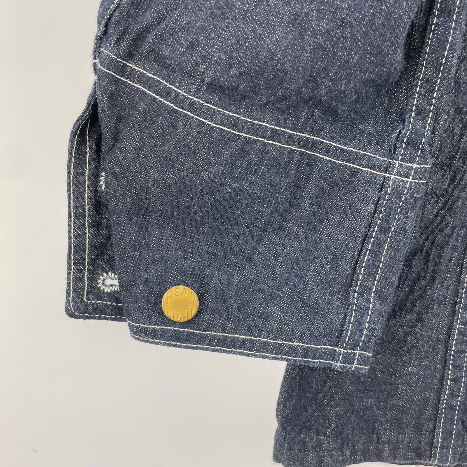 デニムジャケット HEADLIGHT DOUBLE BREASTED COAT 38 ネイビー