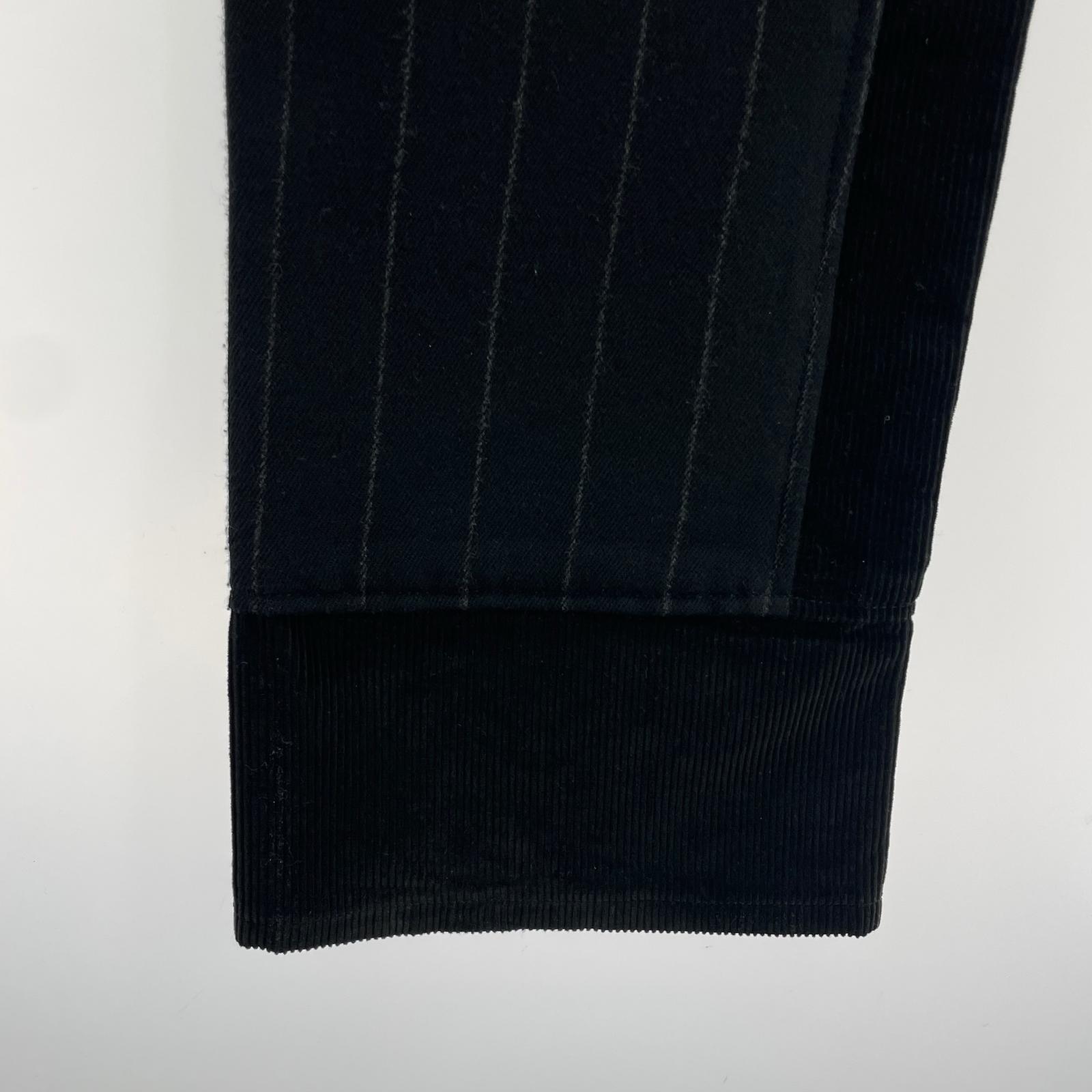 パンツ COMME des GARCONS SHIRT コーデュロイ切替 ストライプパンツ M ブラック M ブラック