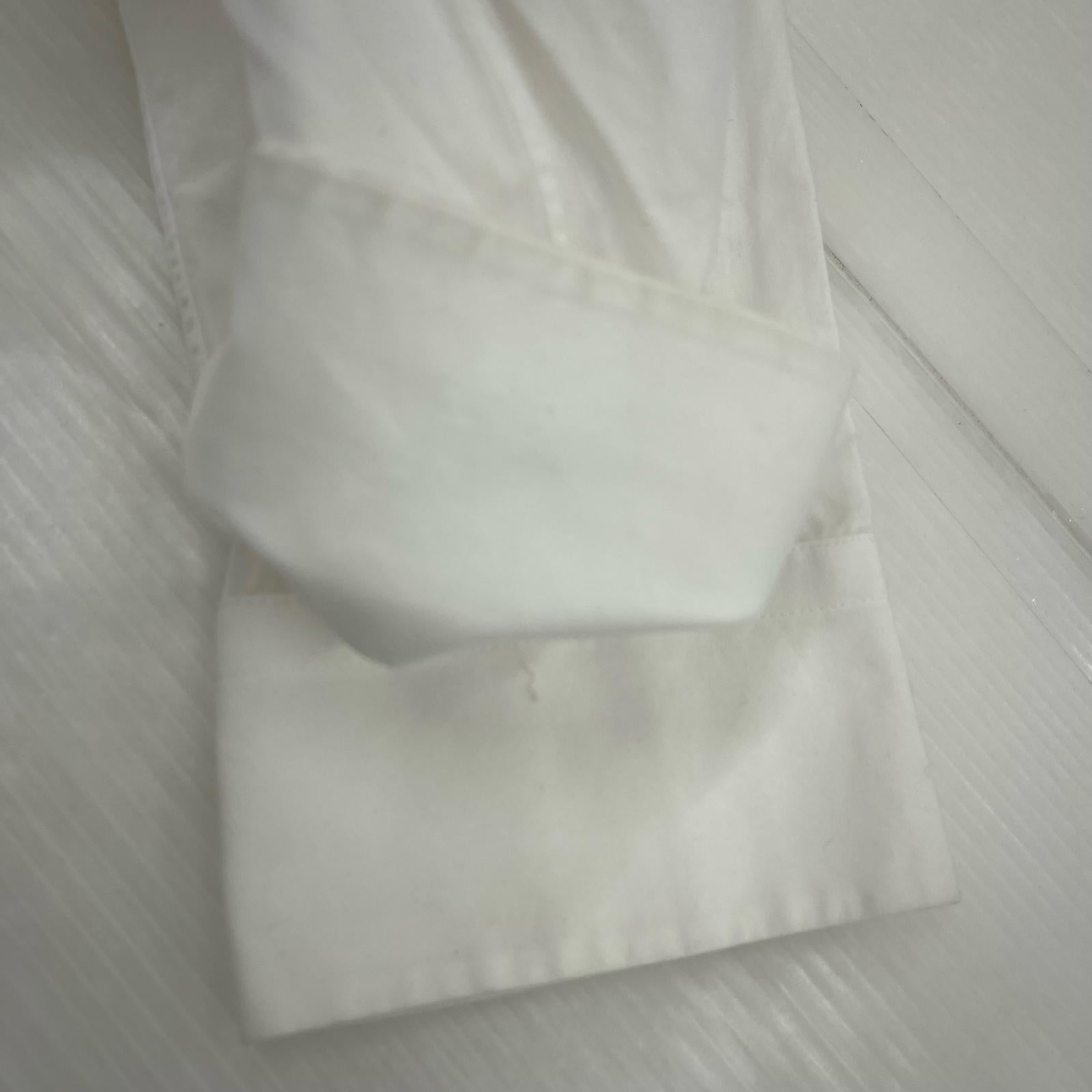 長袖シャツ レギュラーカラーシャツ 白 M ホワイト