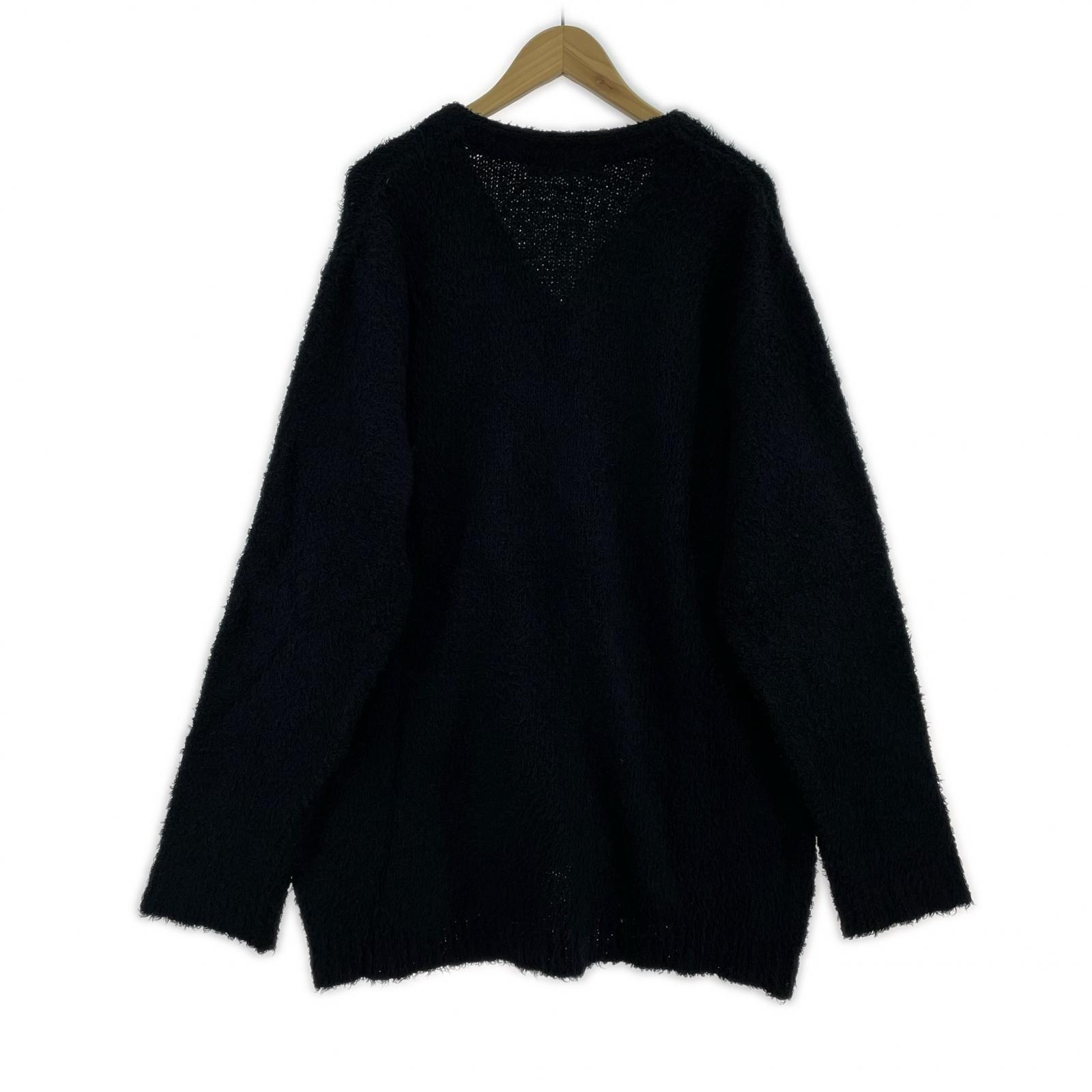 カーディガン KNITTED CARDIGAN size48 ブラック ブラック