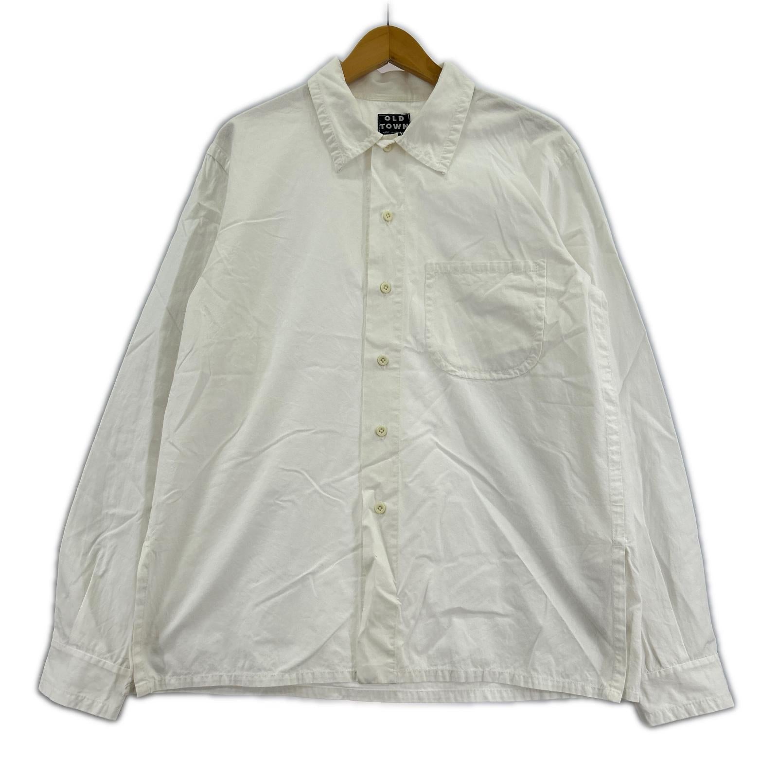 長袖シャツ OLD TOWN スタンダードシャツ-40 WHT 40 ホワイト