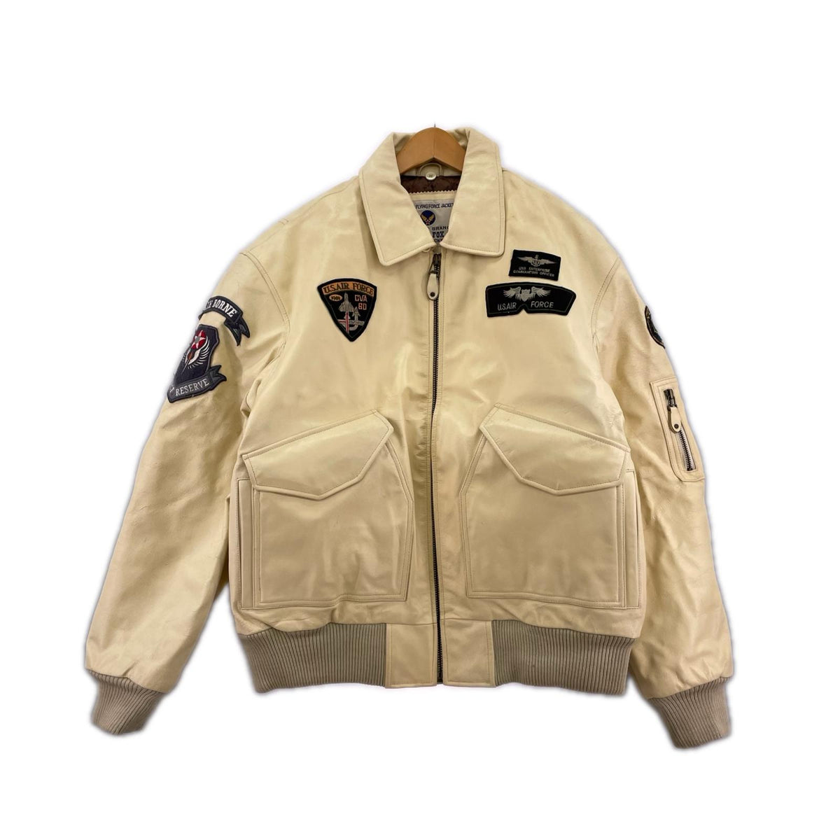 レザージャケット bare fox flying jacket M CRM M