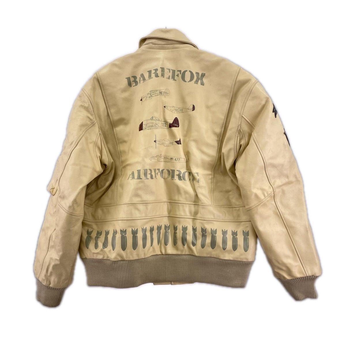 レザージャケット bare fox flying jacket M CRM M