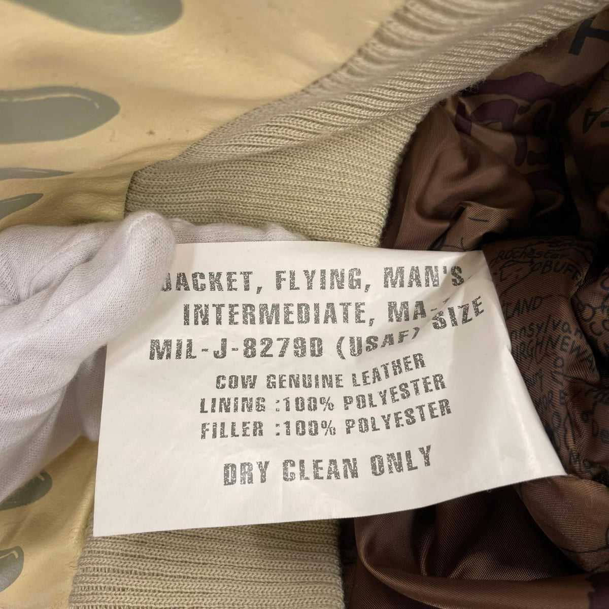 レザージャケット bare fox flying jacket M CRM M