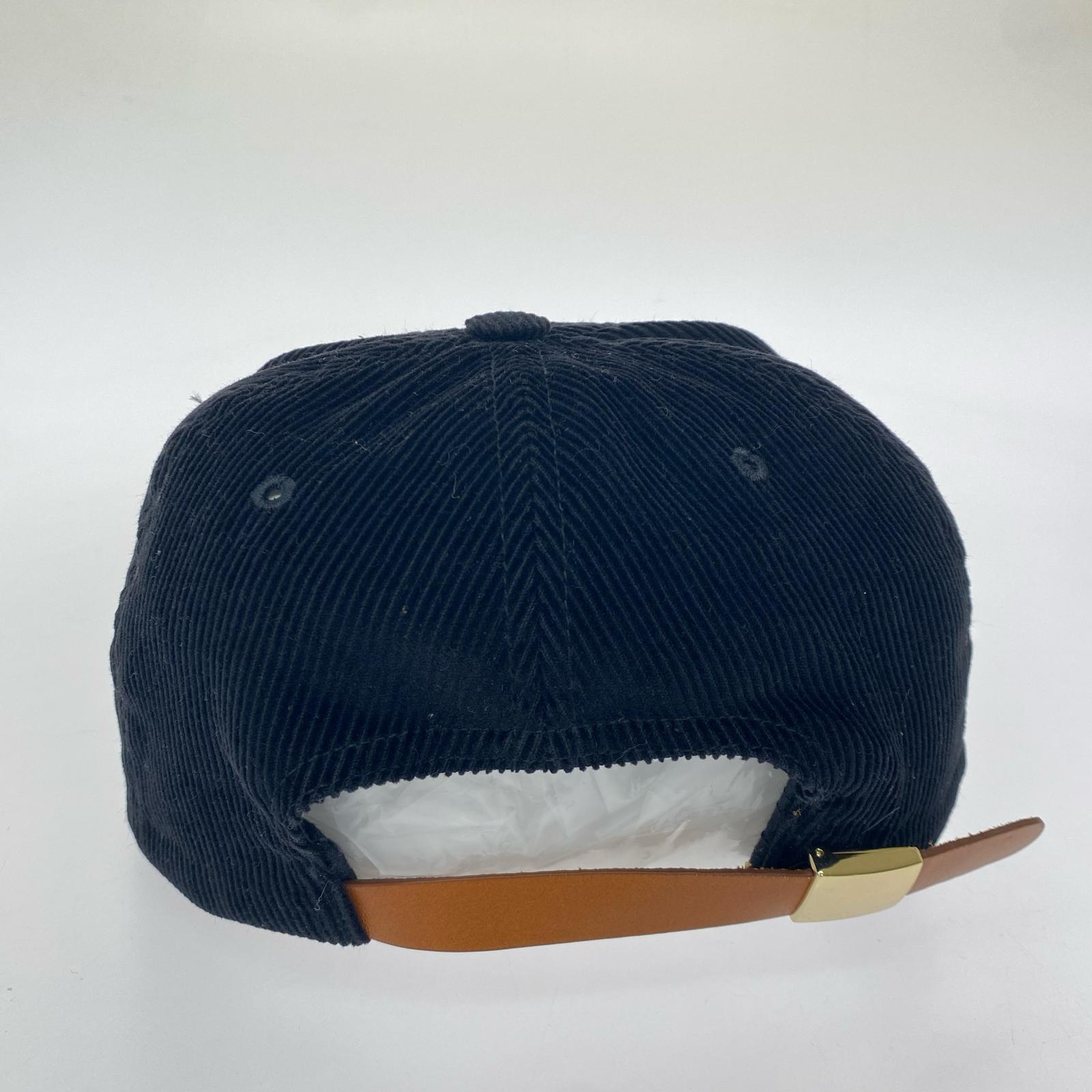 キャップ MAISON KITSUNE Parisien コーデュロイキャップ ブラック ブラック