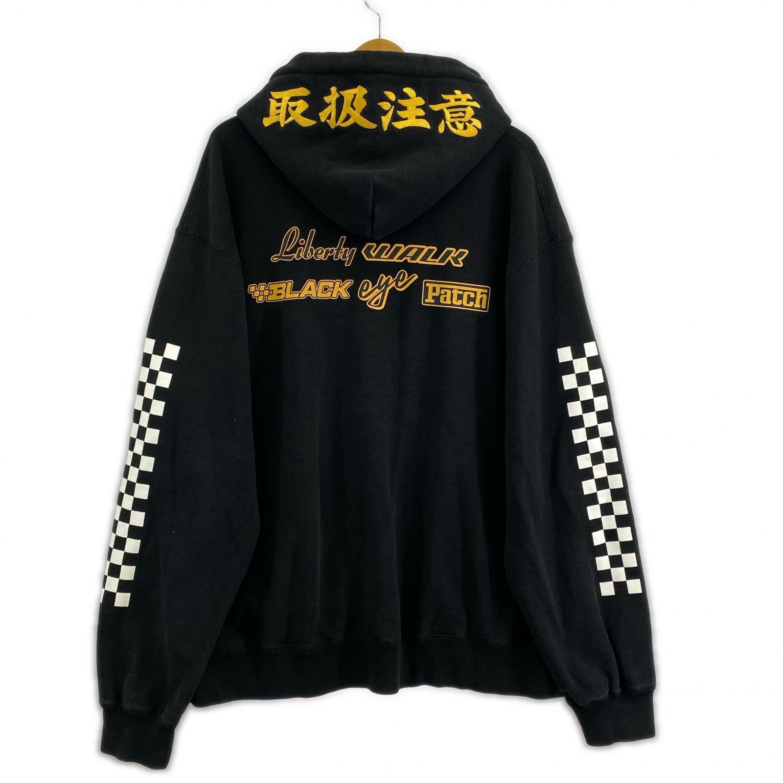 パーカー BLACK EYE PATCH×Liberty Walk LBK HOODIE 黒 (XL) ブラック
