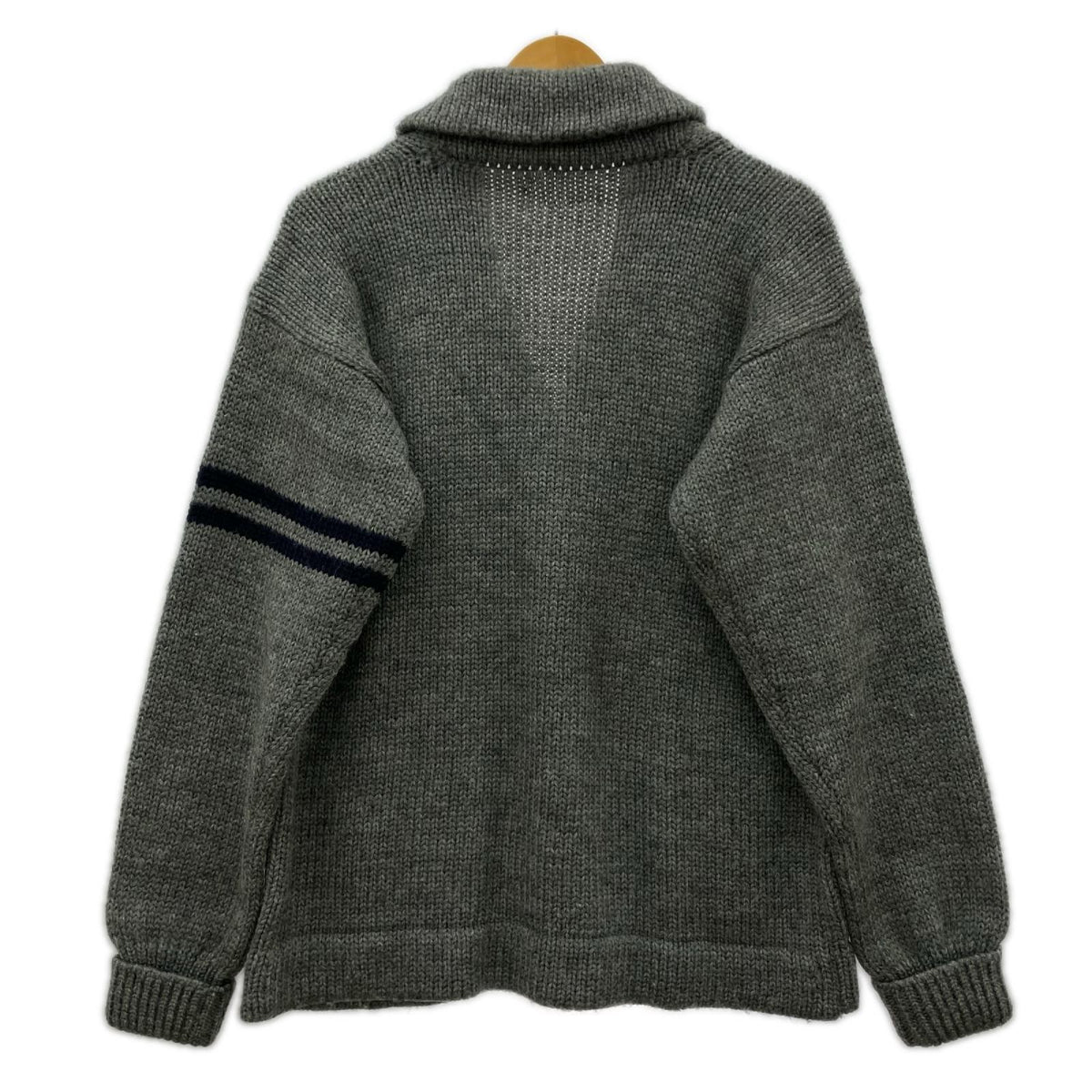 カーディガン ﾛｺﾞﾊﾟｯﾁ ｸﾞﾚｰ グレー