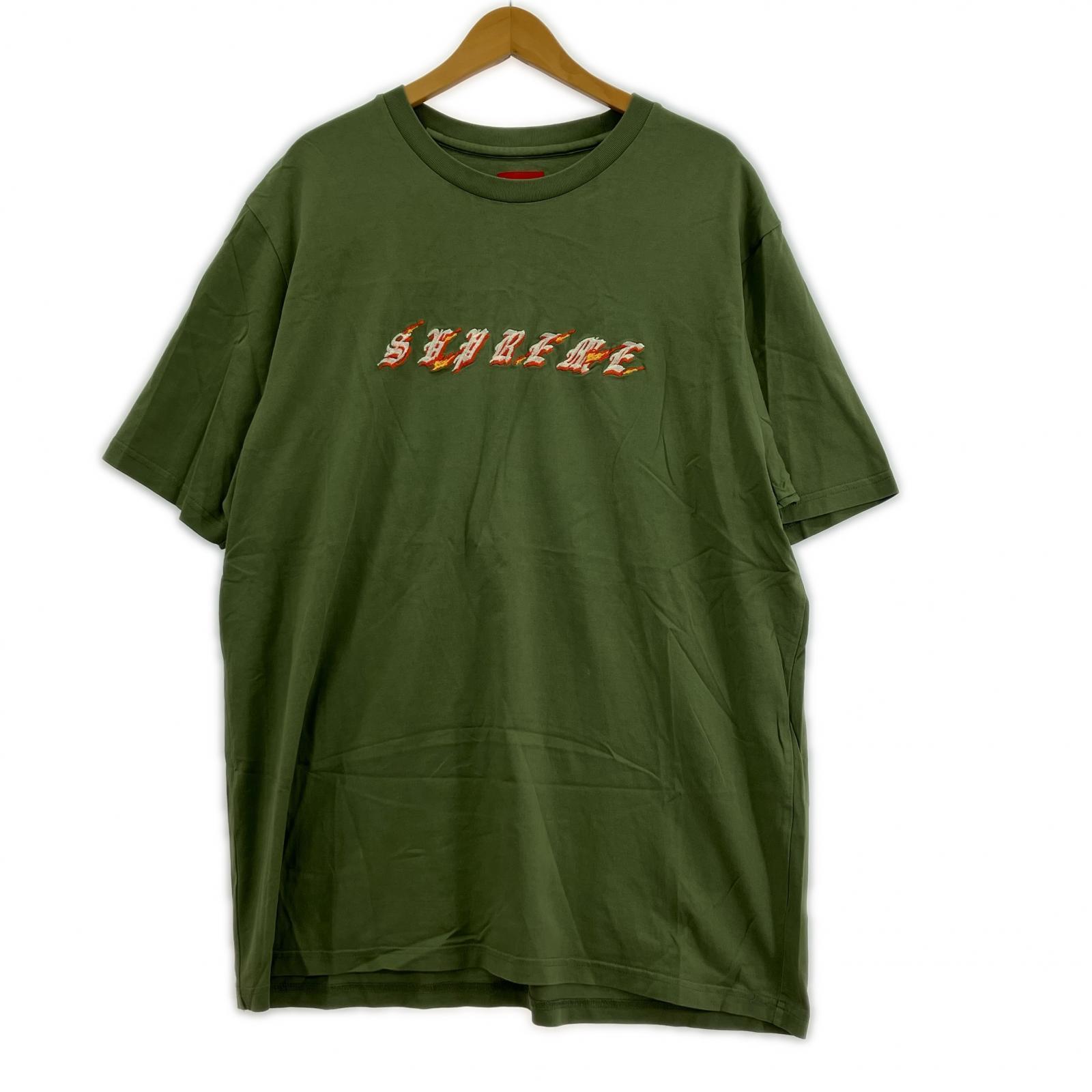 半袖Ｔシャツ flames Tee カーキ (XL) カーキ