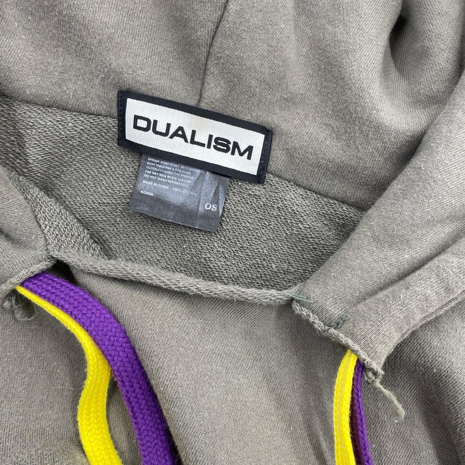 パーカー DUALISM ダメージ 後付けフード パーカー カーキ カーキ