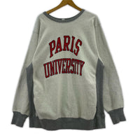 スウェット PARIS UNIVERSITY 灰（L） L グレー