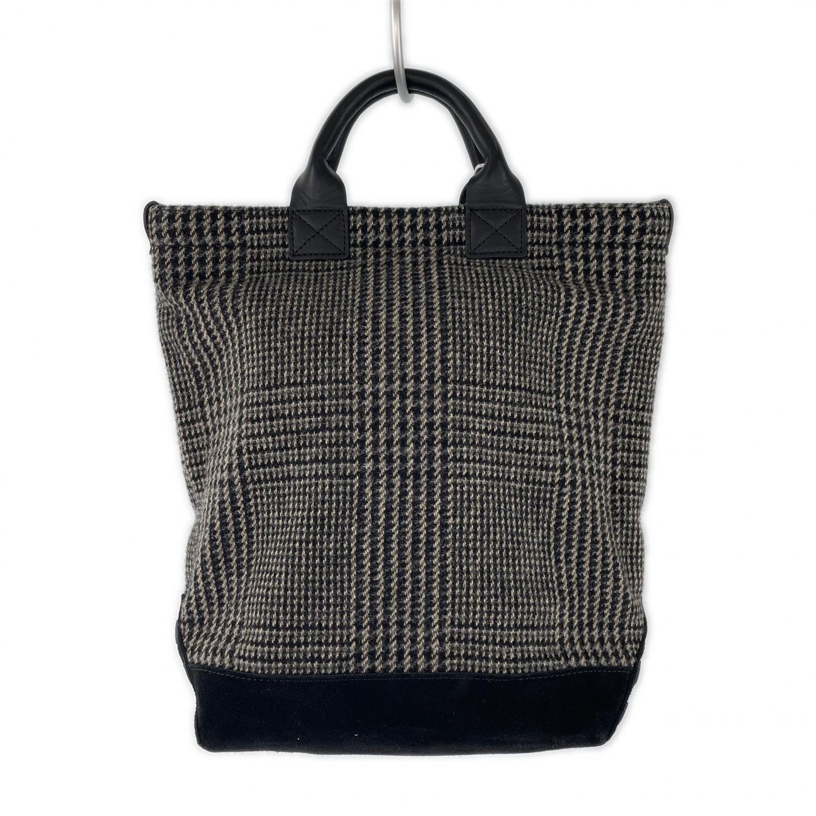 ハンドバッグ 25SA tweed tote small black