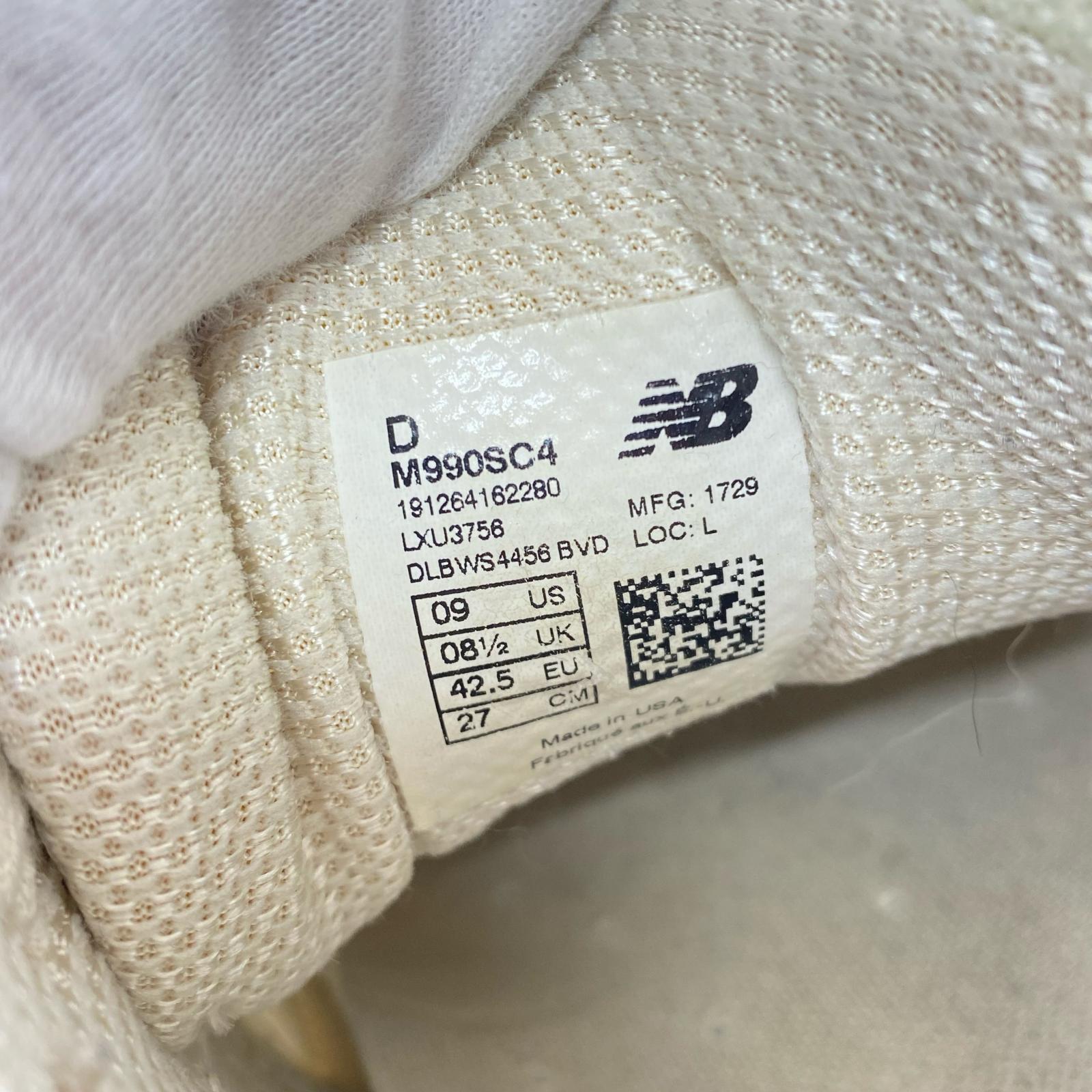 スニーカー × NEW BALANCE 990V4 27.0 27cm (US9 UK8 1/2 EU44) ホワイト