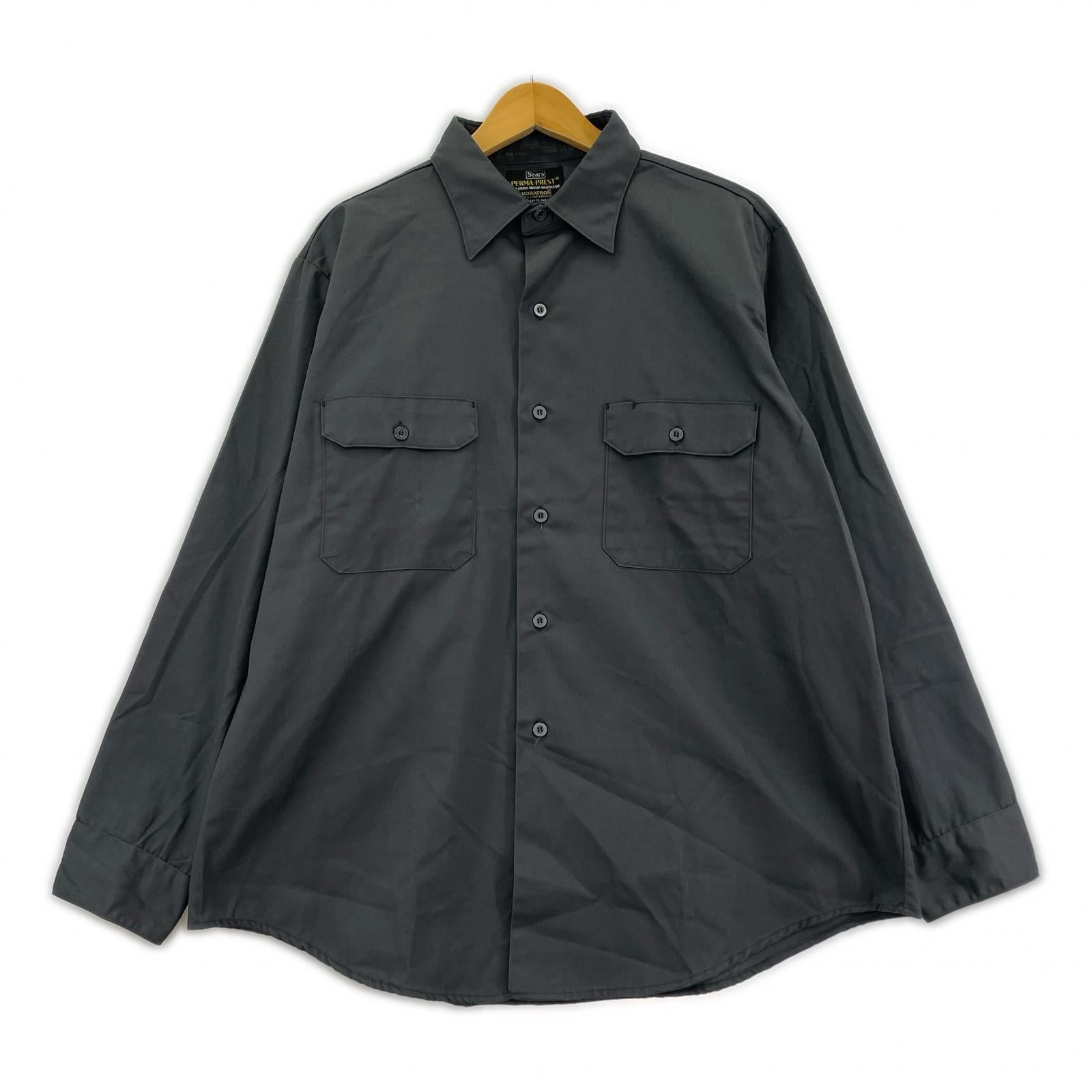 長袖シャツ 60s70s　Sears グレー
