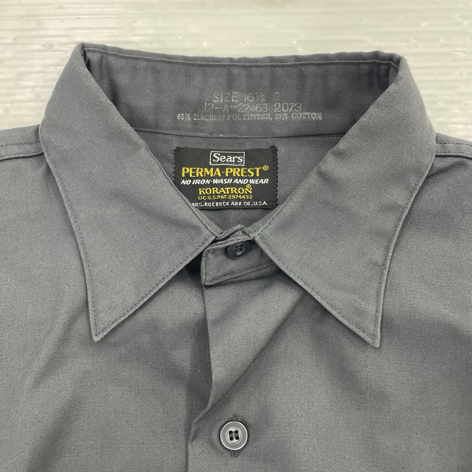 長袖シャツ 60s70s　Sears グレー