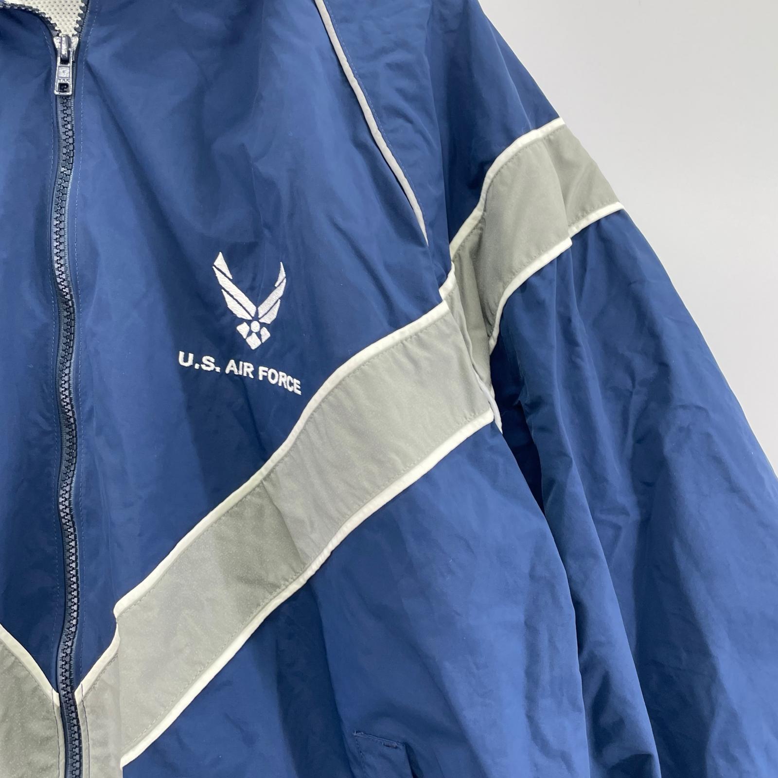 ミリタリージャケット 04年 U.S.AIR FORCE PTU トレーニングジャケット 紺 ネイビー
