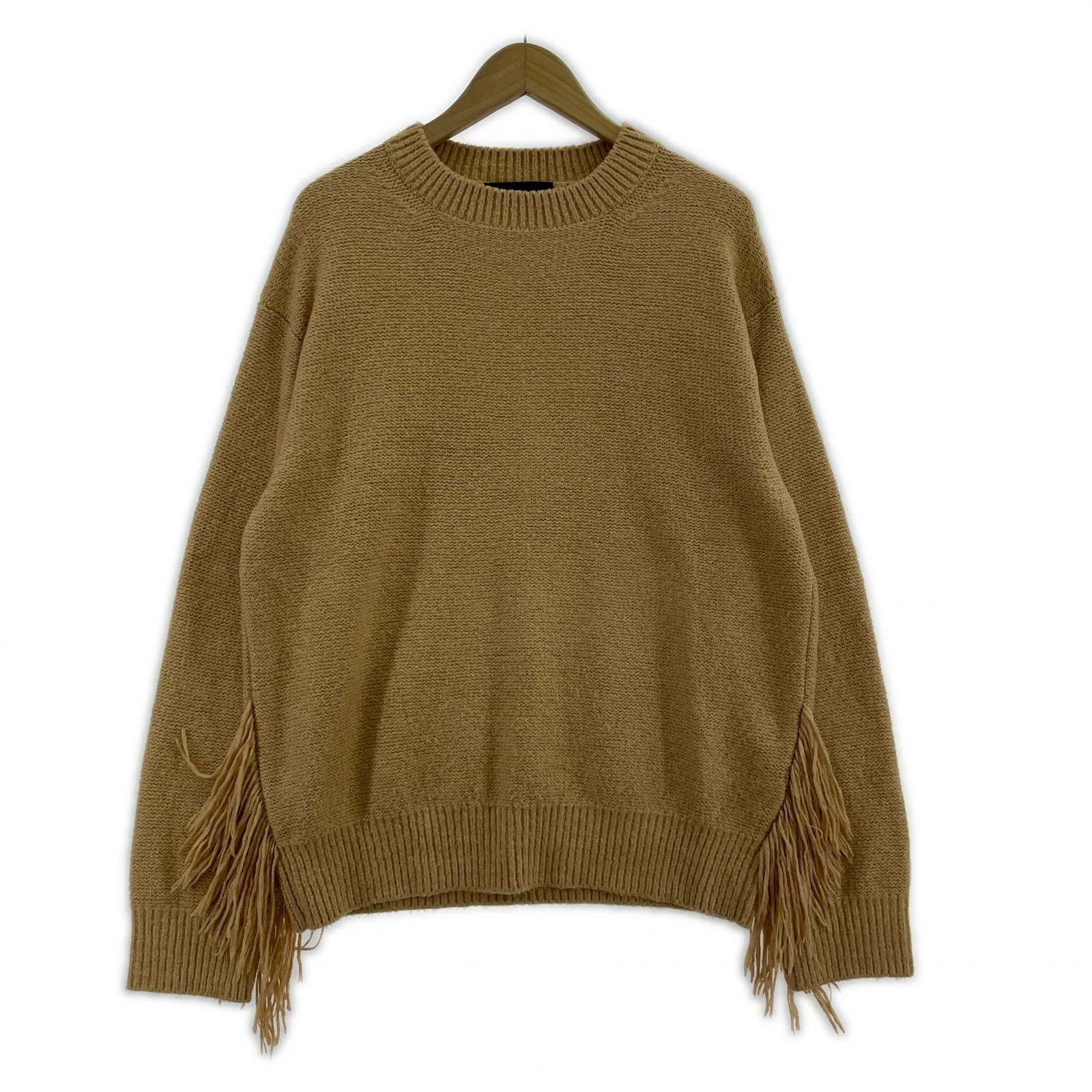 ニット 5G fringe crewneck sweater 2 2 ベージュ