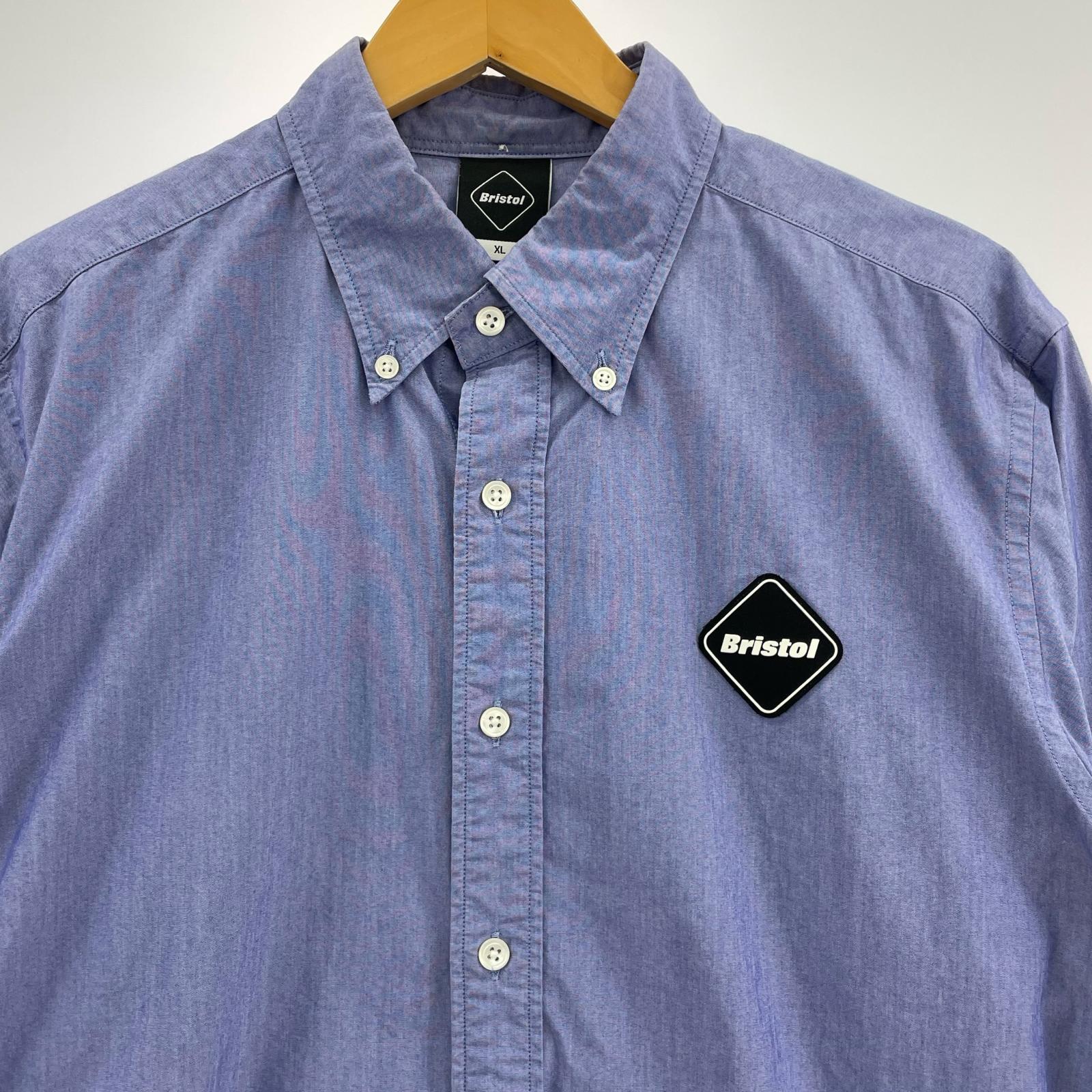 長袖シャツ F.C.R.B. COOLMAX EMBLEM B.D. SHIRT XL パープル