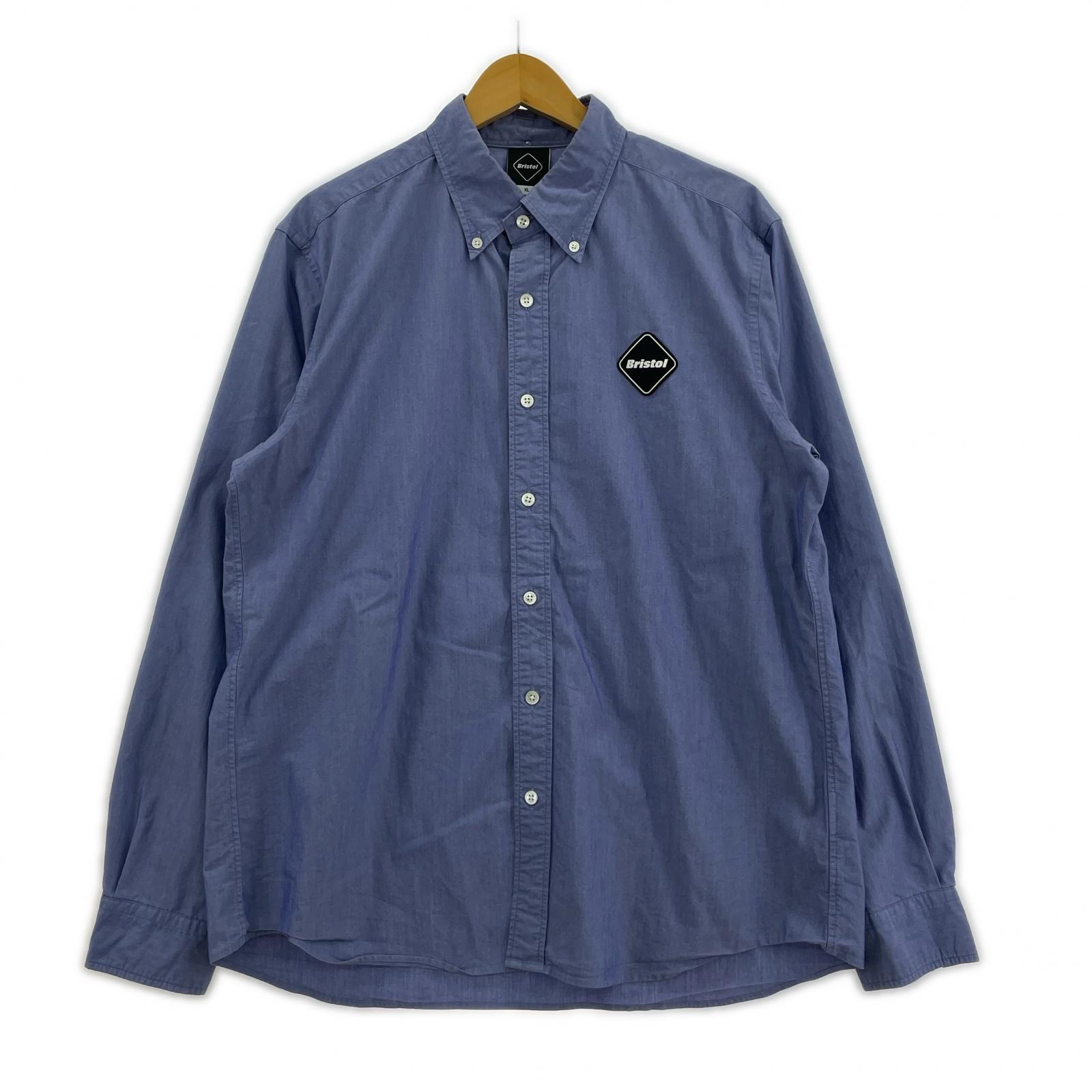 長袖シャツ F.C.R.B. COOLMAX EMBLEM B.D. SHIRT XL パープル