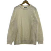 ニット MEN 20SS ｺｯﾄﾝｱｸﾘﾙﾐﾄﾞﾙｹﾞｰｼﾞﾆｯﾄ 3 3 ホワイト