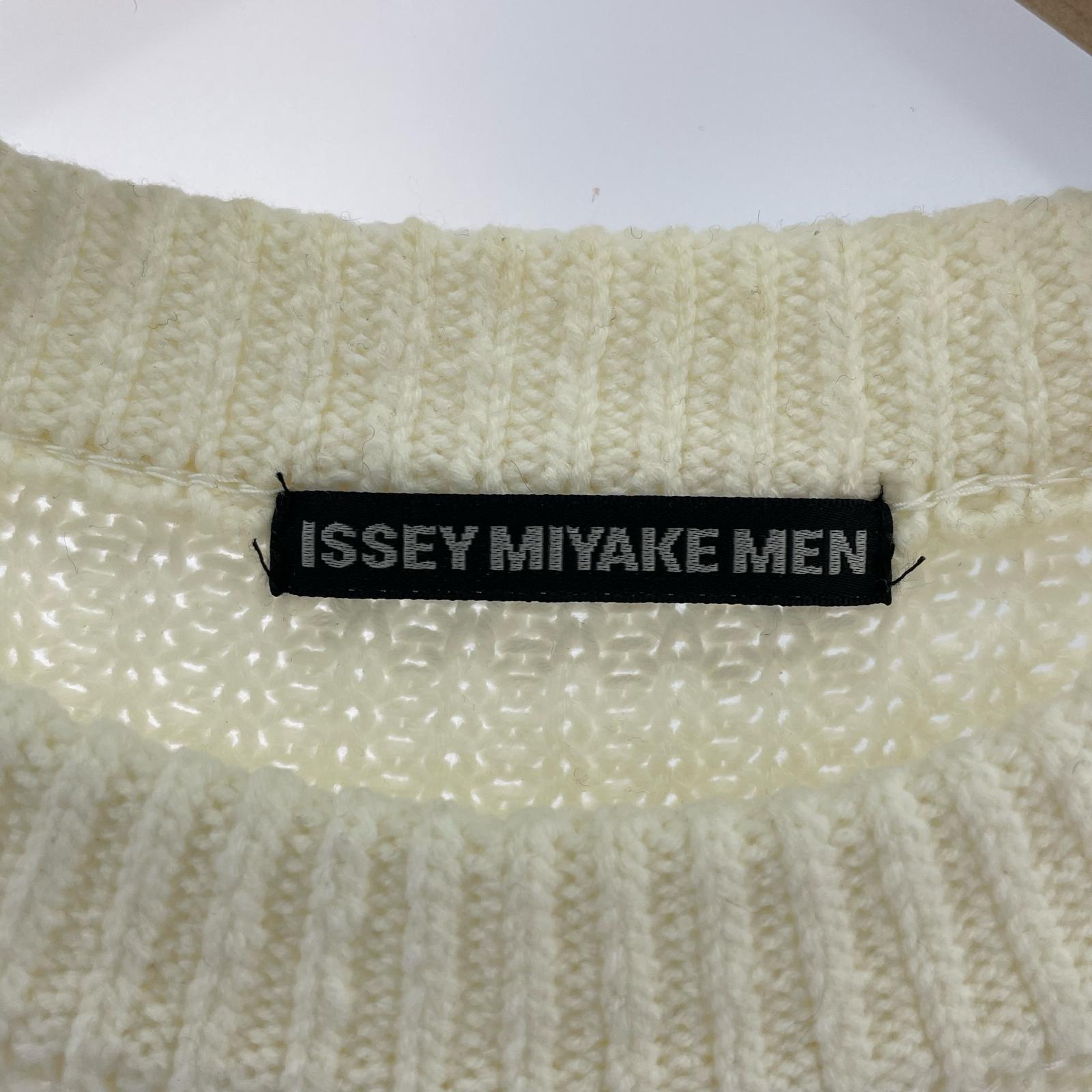 ニット MEN 20SS ｺｯﾄﾝｱｸﾘﾙﾐﾄﾞﾙｹﾞｰｼﾞﾆｯﾄ 3 3 ホワイト