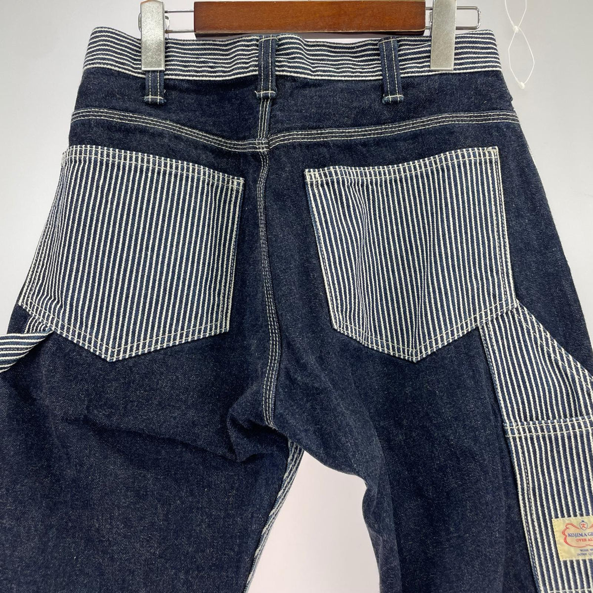デニムパンツ 児島ジーンズ ヒッコリー切り替えペインターパンツ 30 ネイビー