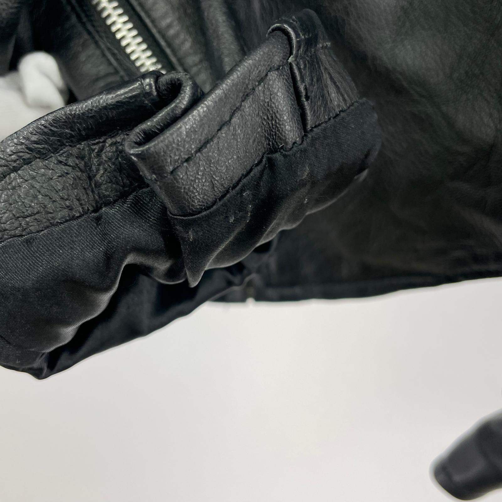 ライダースジャケット Liugoo Leathers/シングル/レザージャケット/BLK/4 4 ブラック