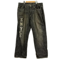デニムパンツ ENYCE バギースタッズデニムパンツ W40 BLK 40 ブラック