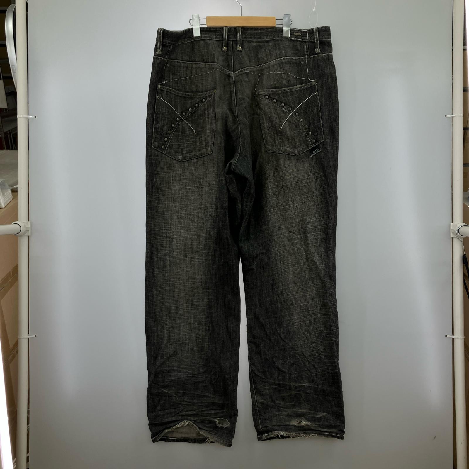 デニムパンツ ENYCE バギースタッズデニムパンツ W40 BLK 40 ブラック