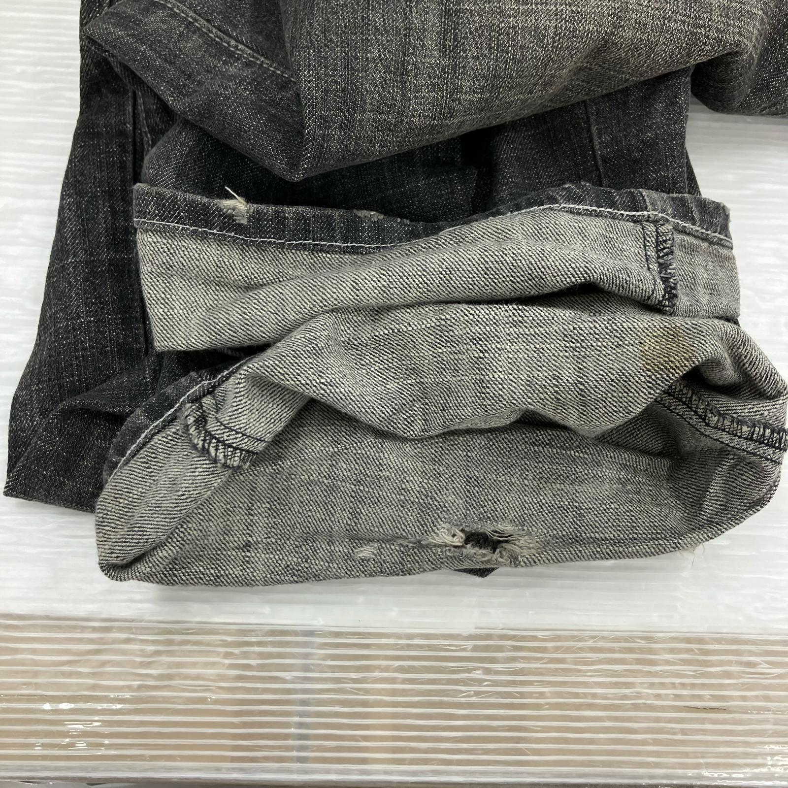デニムパンツ ENYCE バギースタッズデニムパンツ W40 BLK 40 ブラック