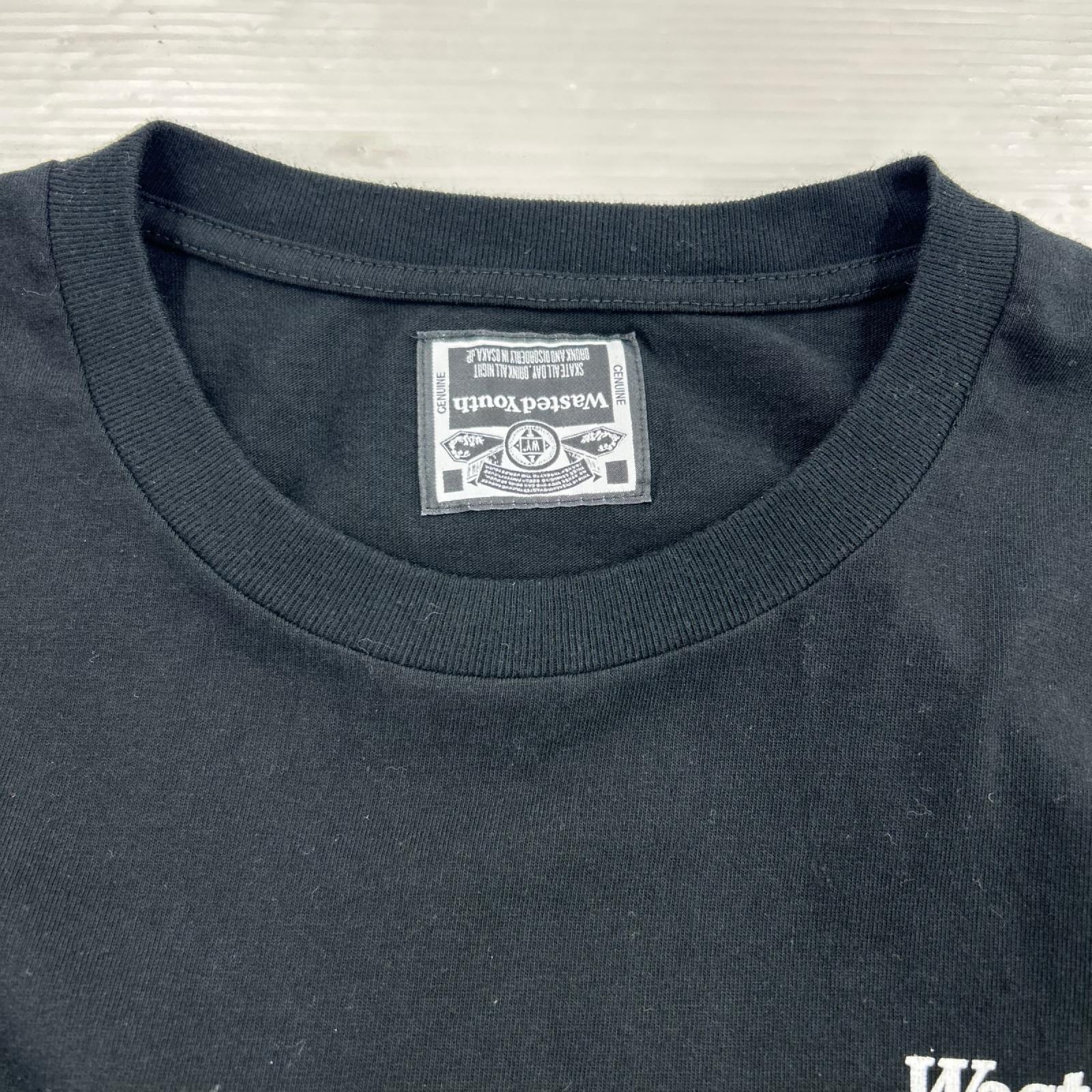 長袖Ｔシャツ wasted youth ﾌﾞﾗｯｸ (2XL) ブラック