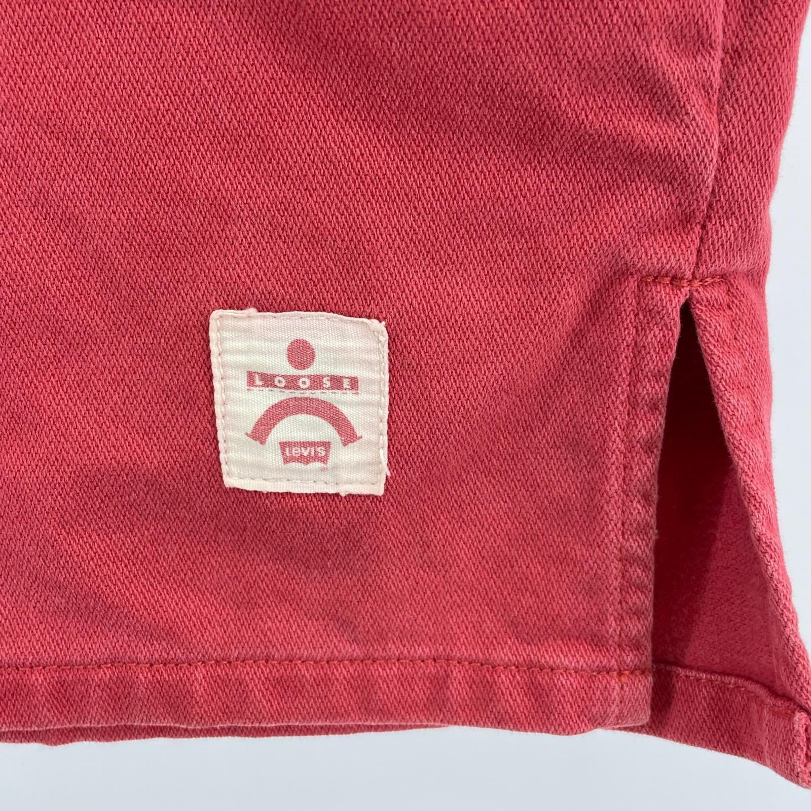 長袖シャツ 90s LOOSE SHIRTS 赤 (L) L レッド