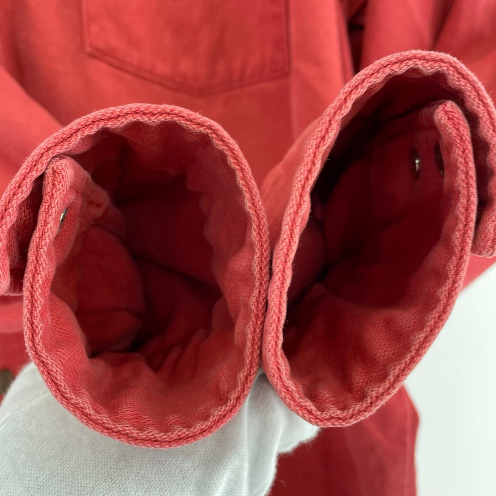 長袖シャツ 90s LOOSE SHIRTS 赤 (L) L レッド