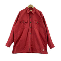 長袖シャツ 90s LOOSE SHIRTS 赤 (L) L レッド