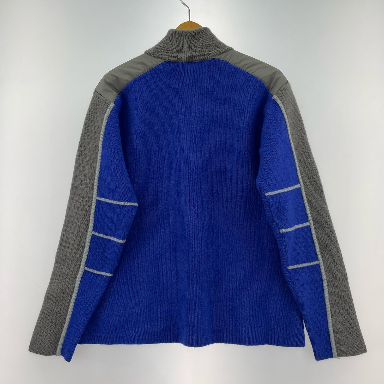 ニット 00s ACG ハーフジップボーダーニット ブルー（L） L ブルー