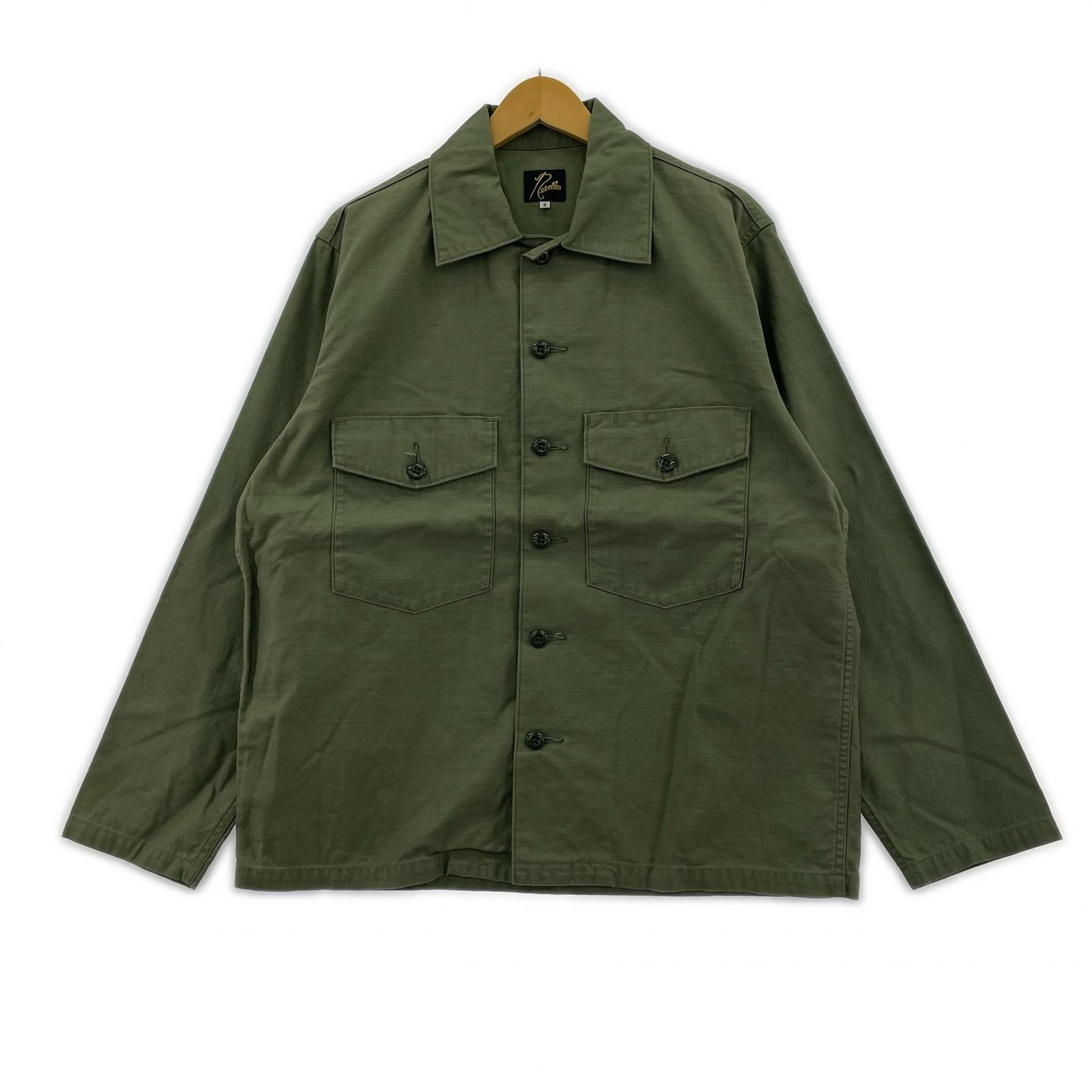 長袖シャツ Needles L/S Fatigue Shirt S NS233 S カーキ