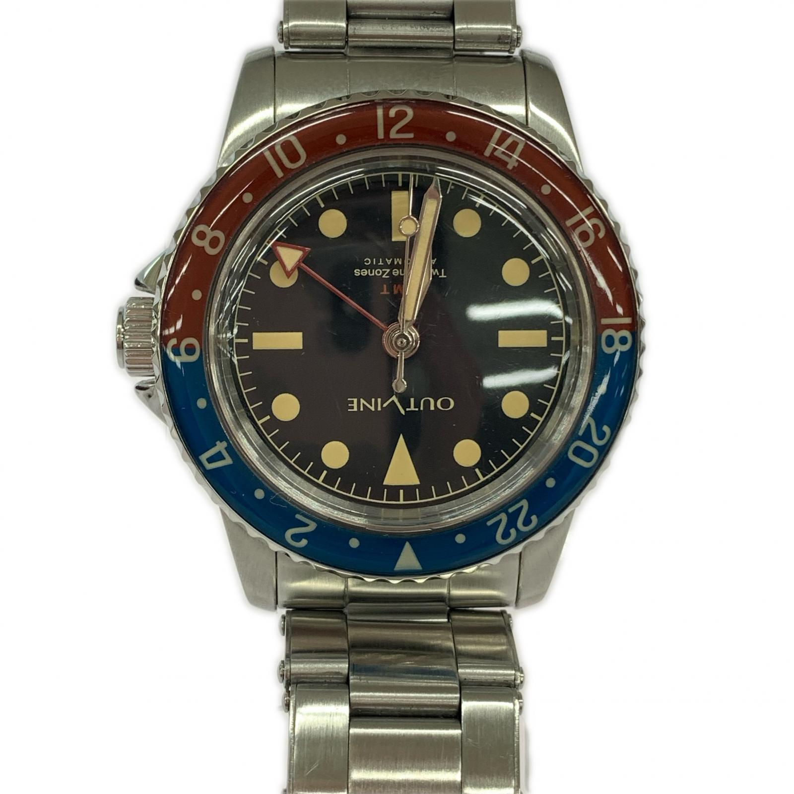 腕時計 OUTLINE GMT-1960 アナログ 自動巻き シルバー