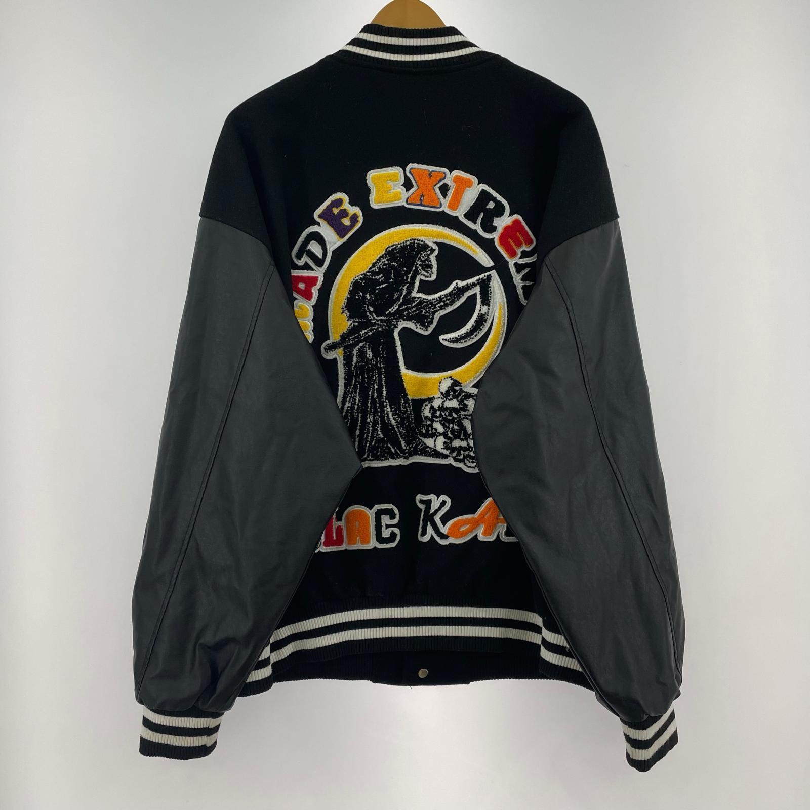 ジャケット 袖切替ドクロスタジャン XL BLK ブラック