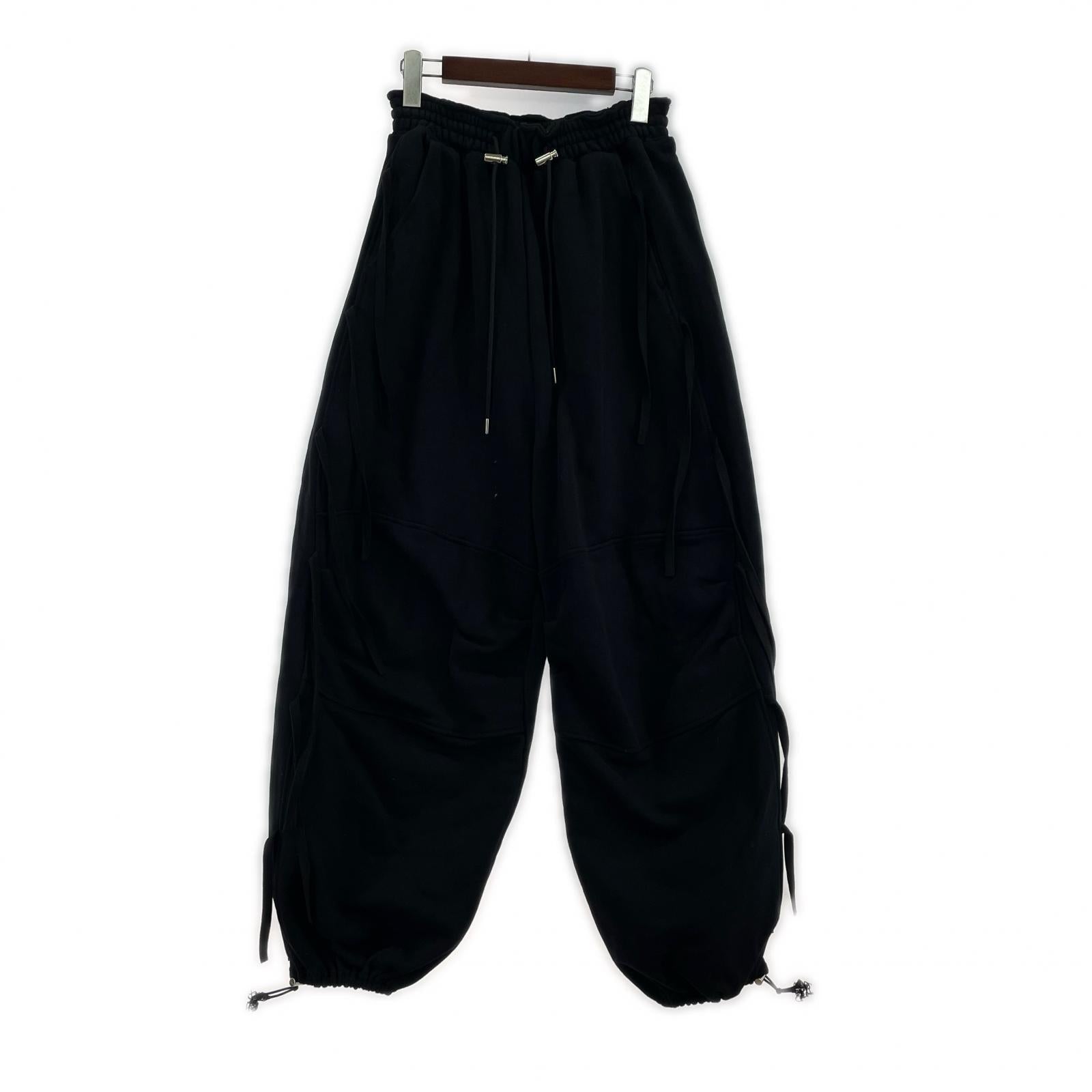 パンツ MAISON SPECIAL Side Ribbon Sweat Pants デザインスウェットパンツ 36 ブラック 36 ブラック