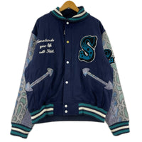 ジャケット SABIT NYC スタジャン　NVY L L ネイビー
