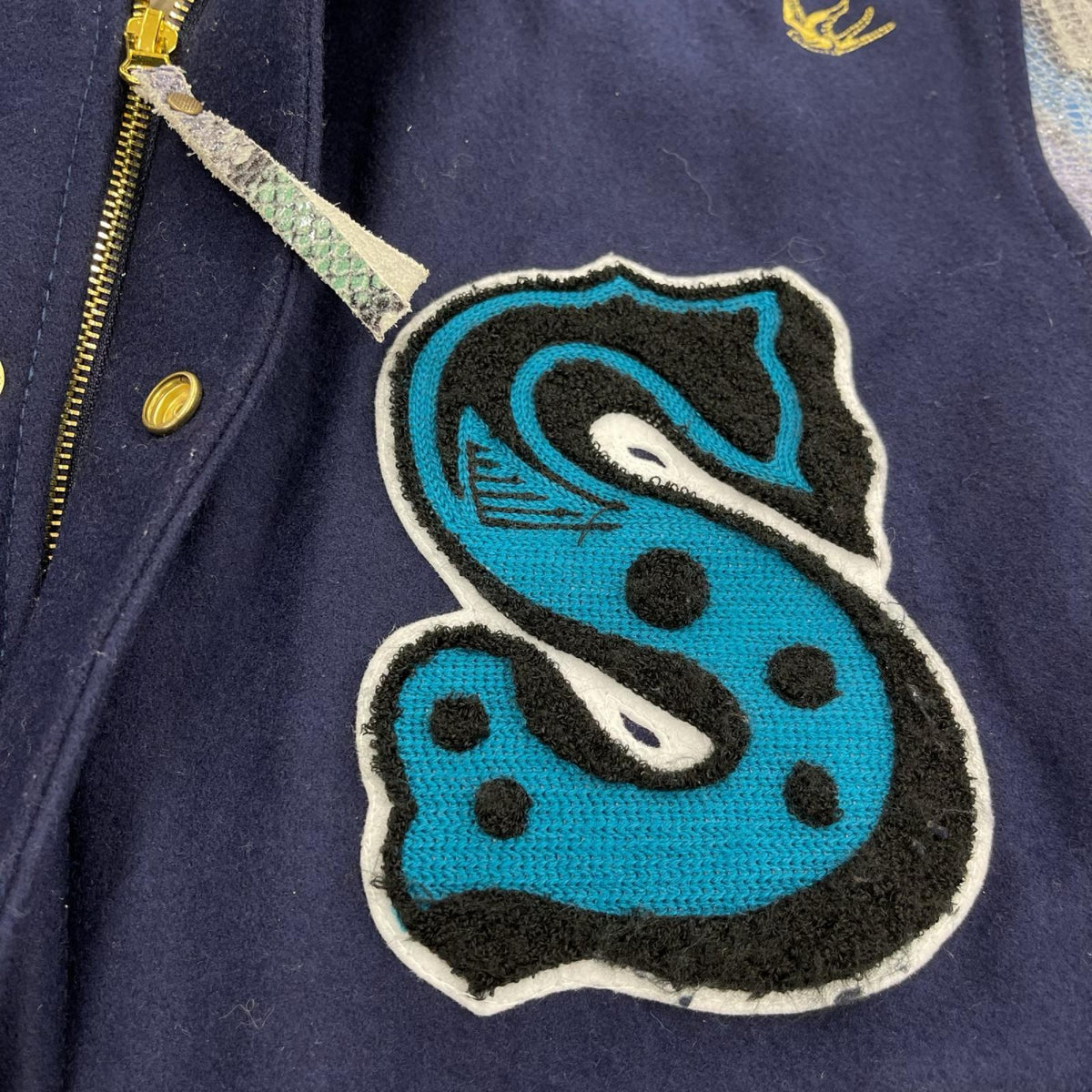 ジャケット SABIT NYC スタジャン　NVY L L ネイビー