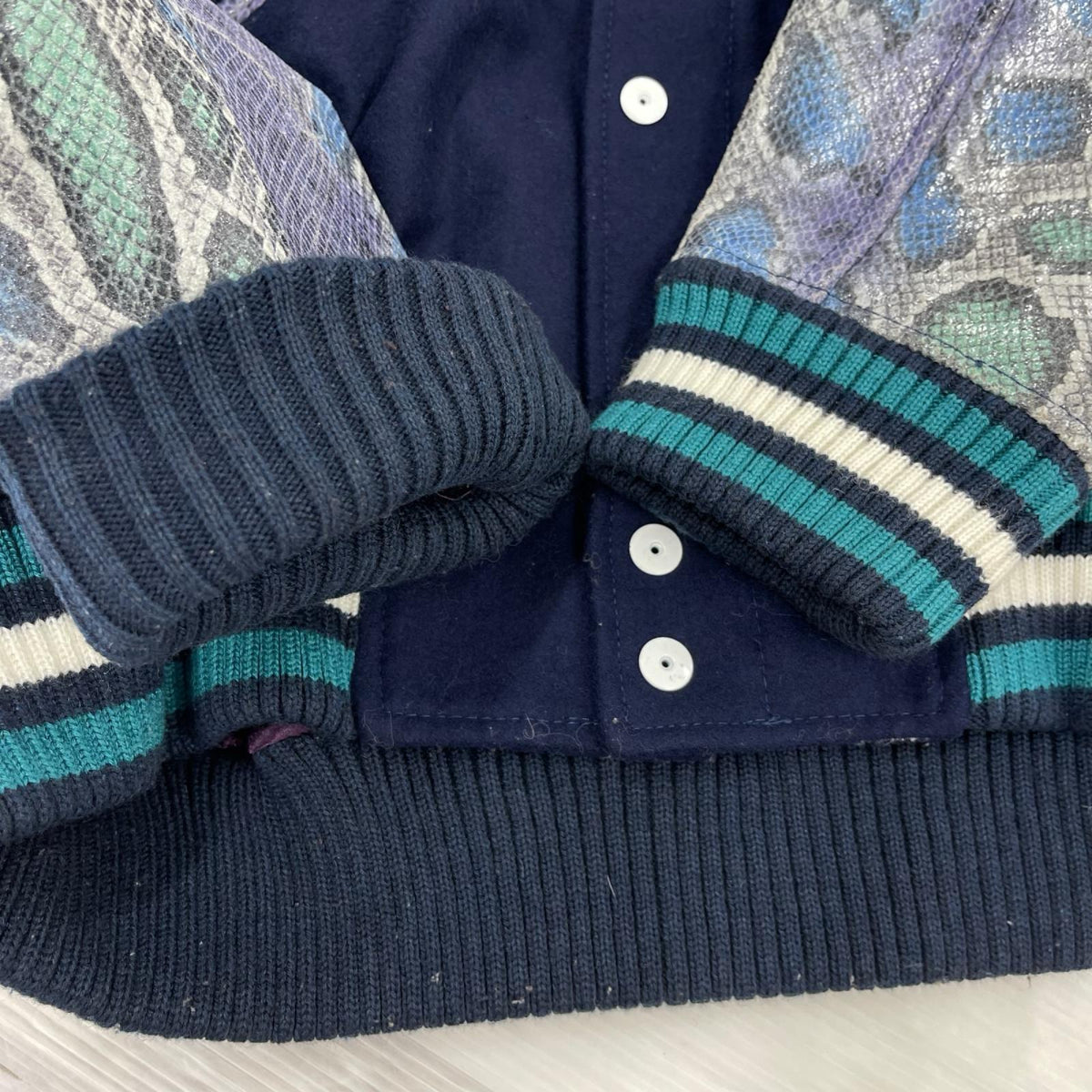 ジャケット SABIT NYC スタジャン　NVY L L ネイビー